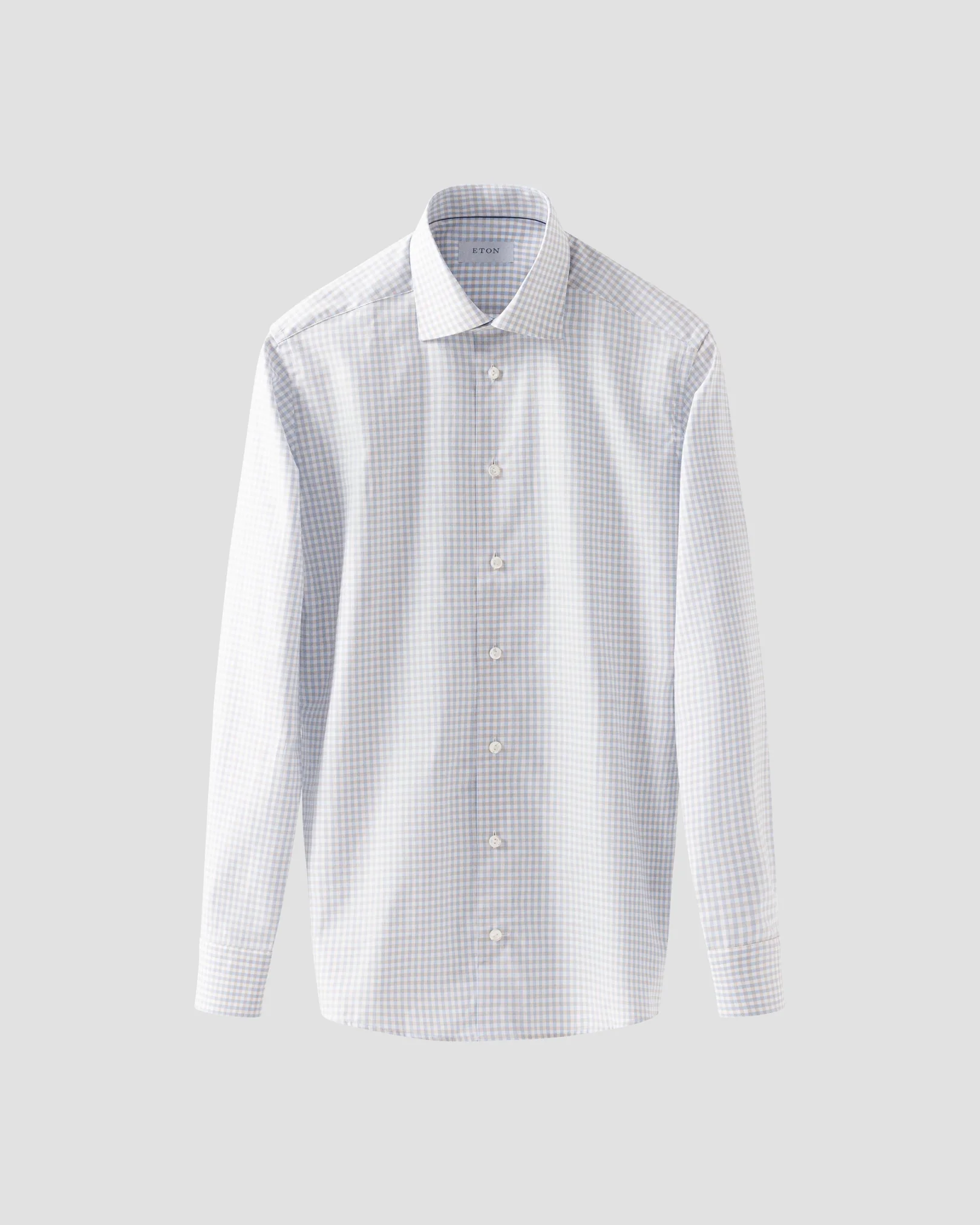 Eton - checked beige dobby