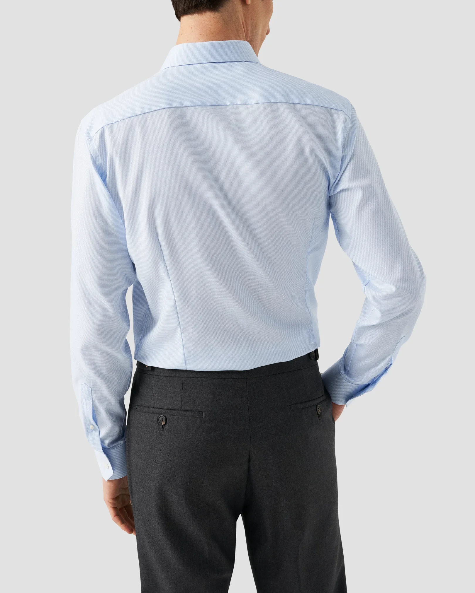 Eton - solid light blue ponited shirt