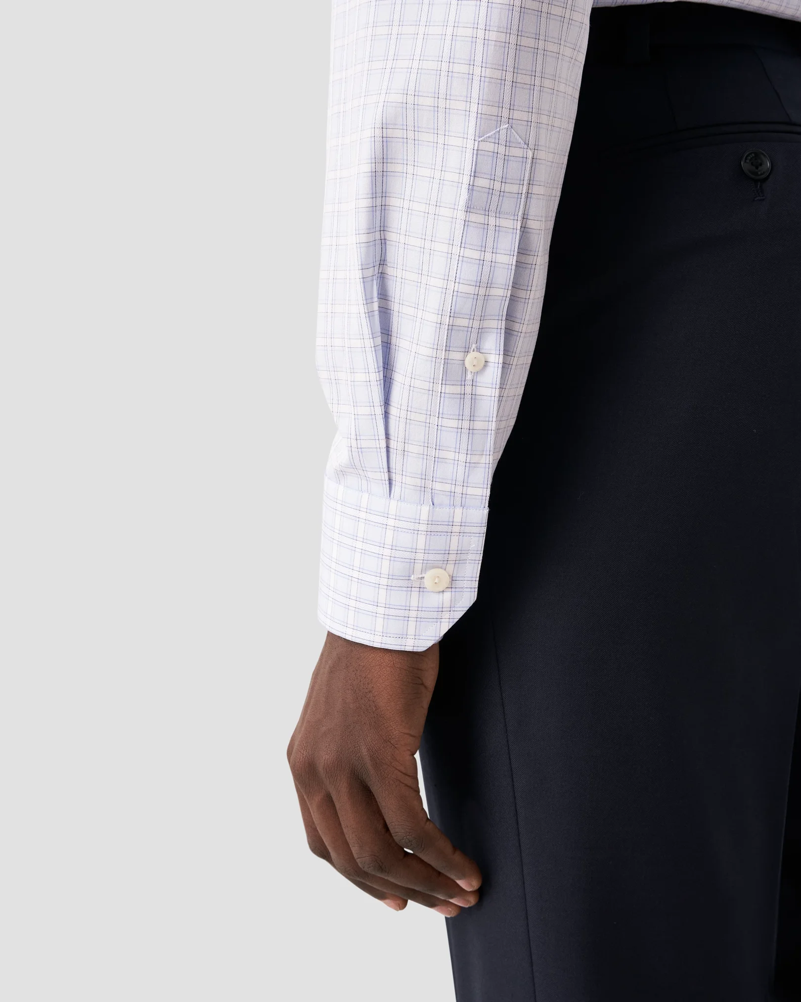 Eton - checked pink twill