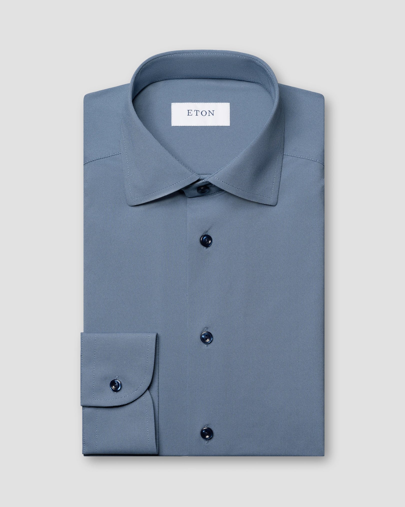 Eton - mid blue four way stretch cut away