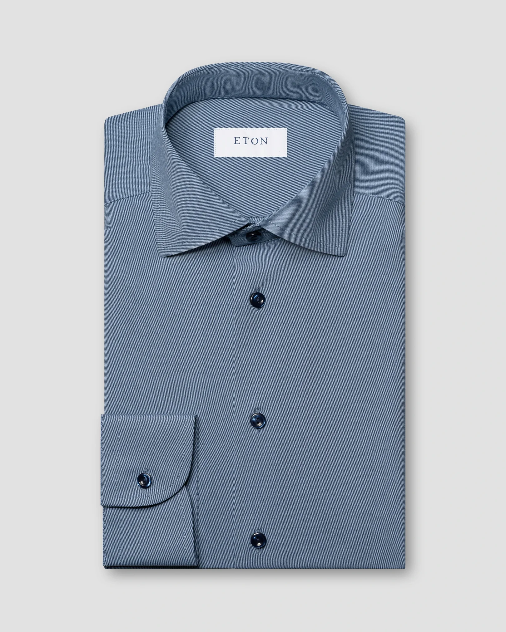 Eton - mid blue four way stretch cut away