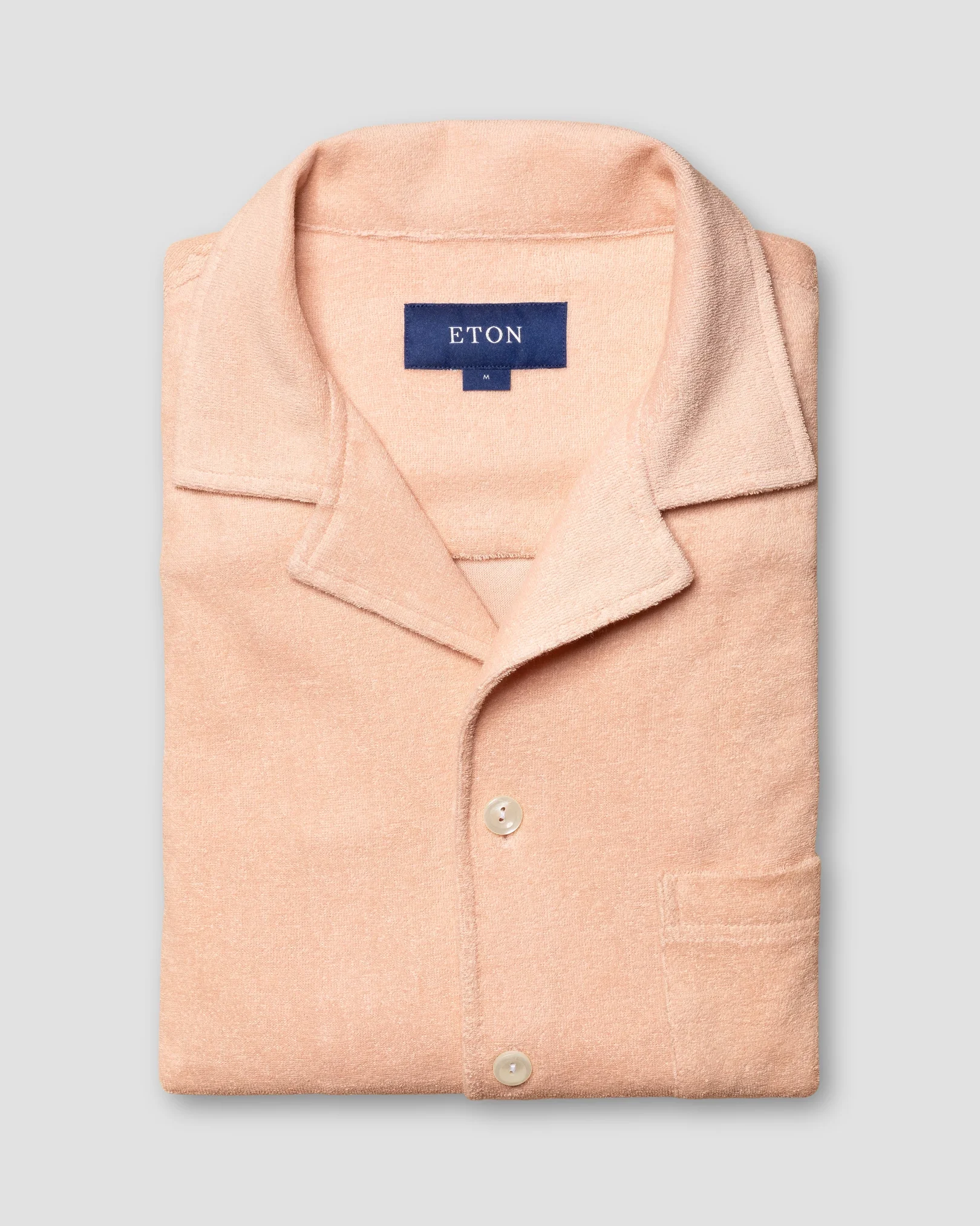 Eton - orange jerseyterryfrotte turn down short terry terry