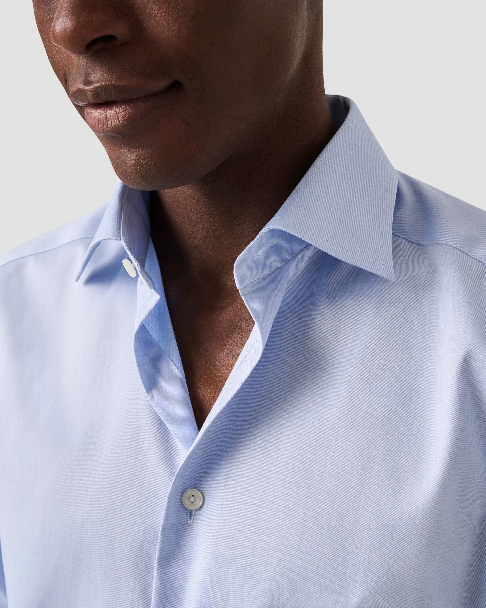 Eton - Light Blue Signature Twill Shirt – Extra Long Sleeves