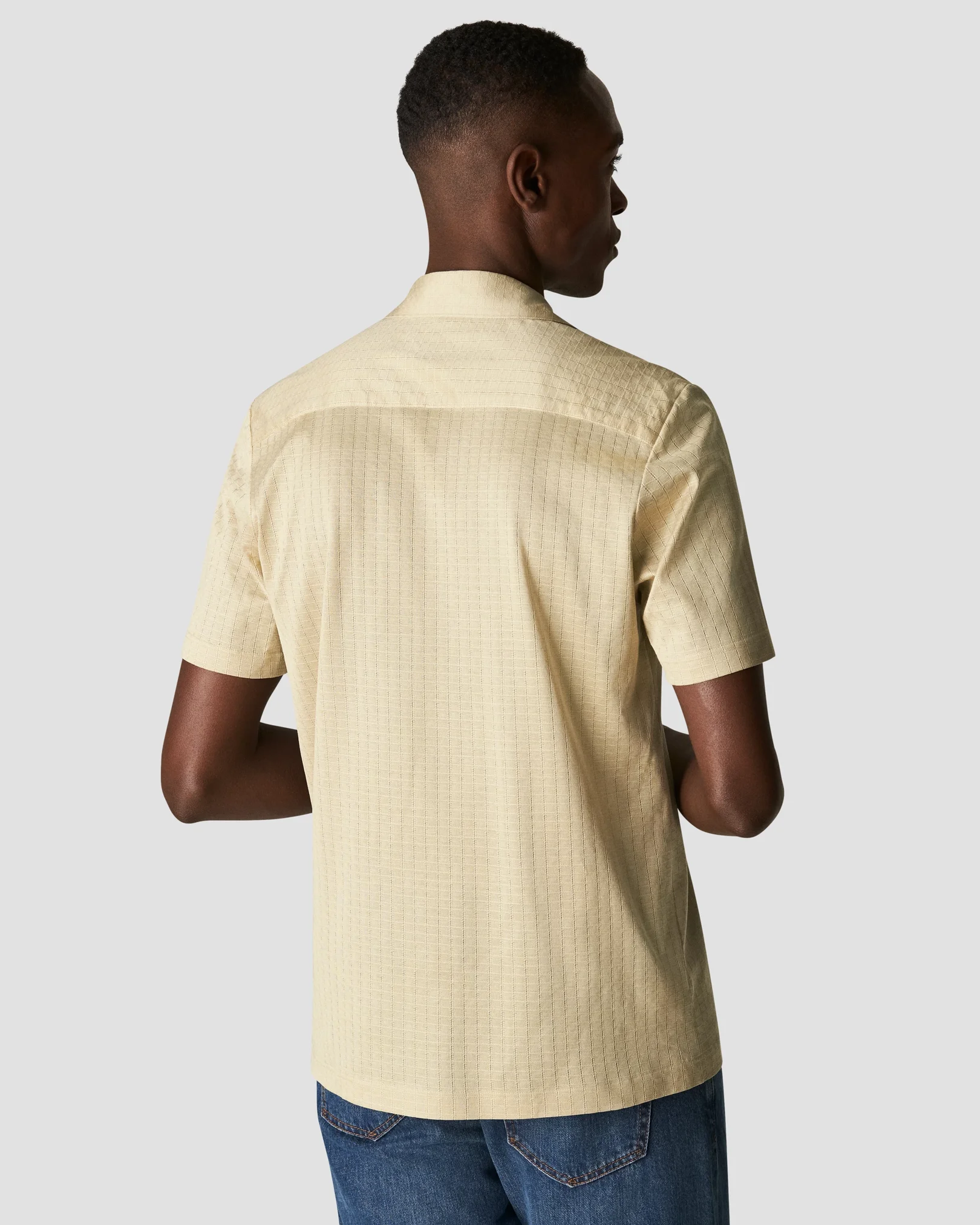 Eton - beige jacquard short sleeve