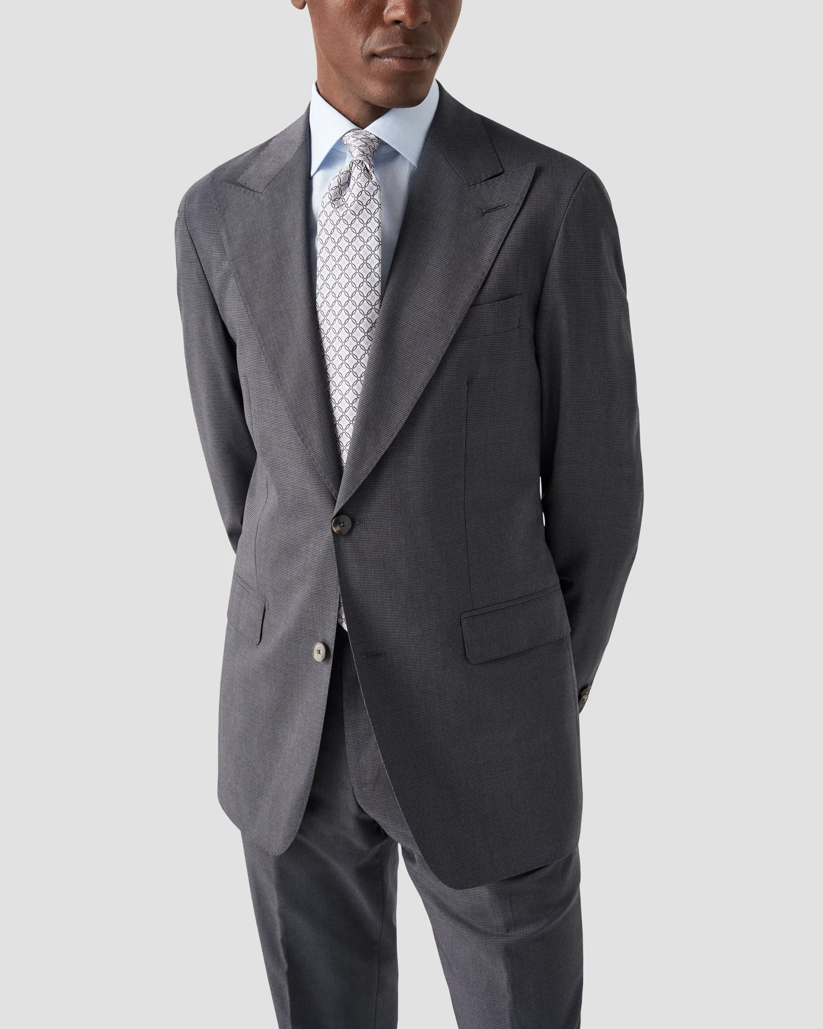 Eton - light blue twill passpoal shirt
