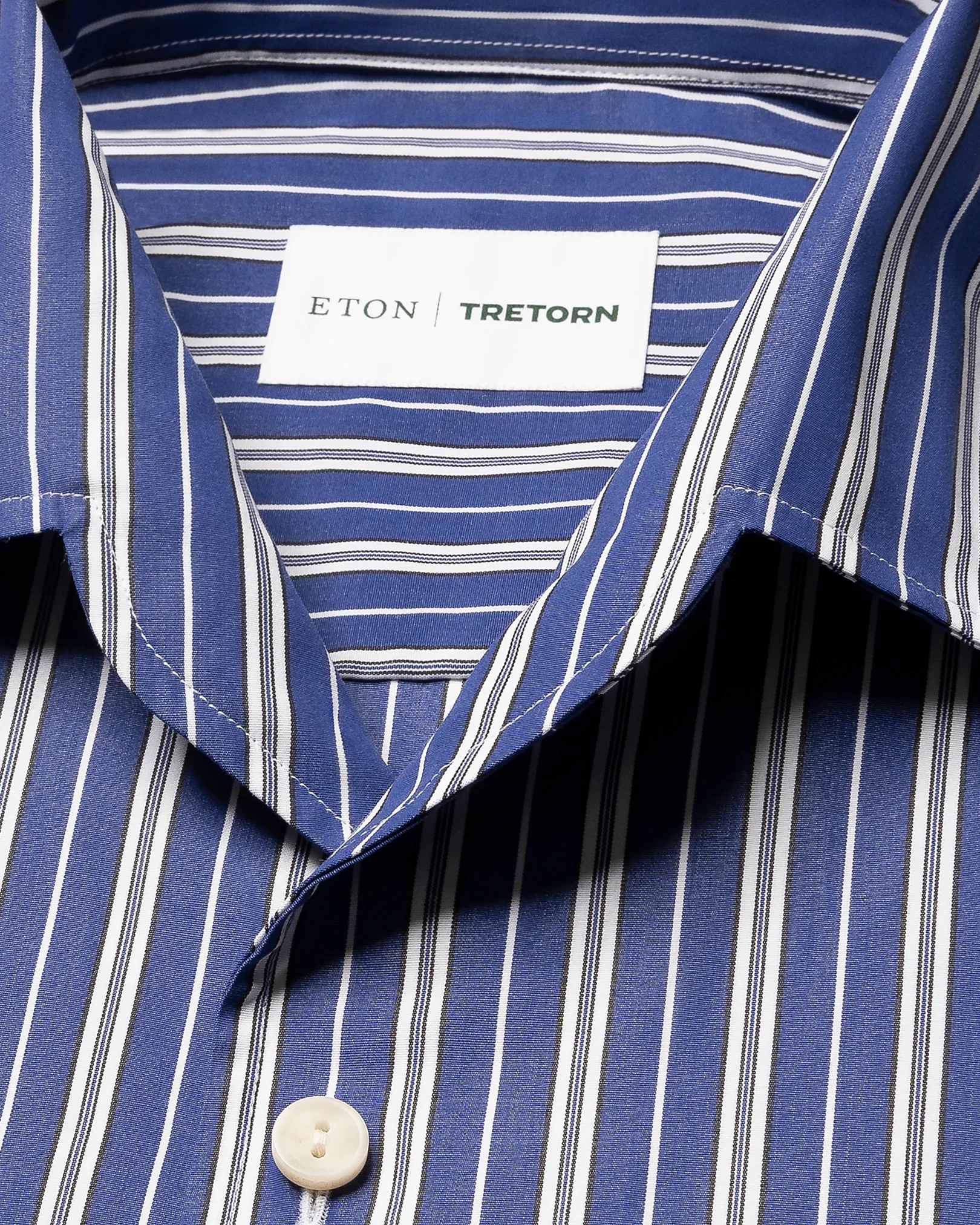 Eton - striped one piece collar shirt