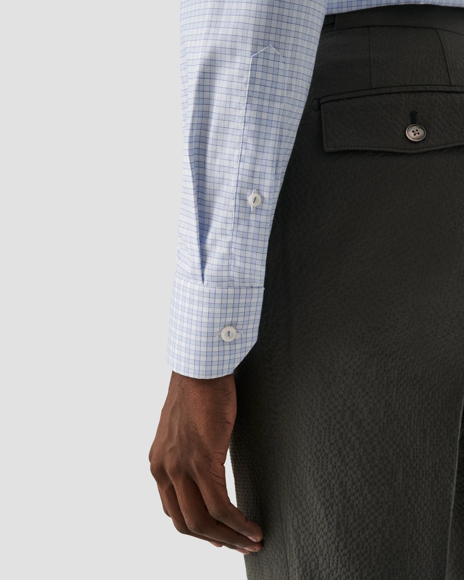 Eton - elegent checked twill shirt
