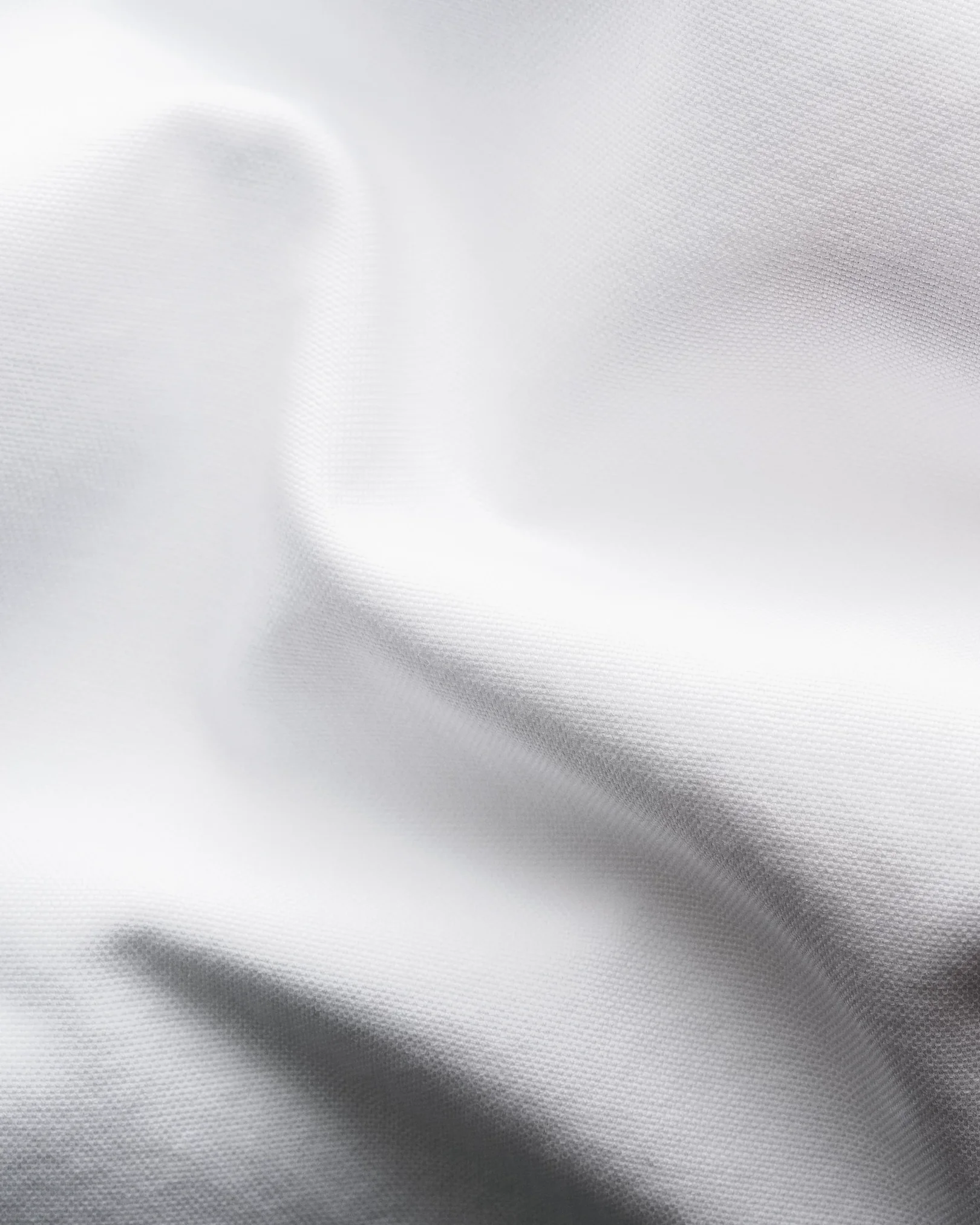 Eton - White Solid Oxford Band Collar Shirt