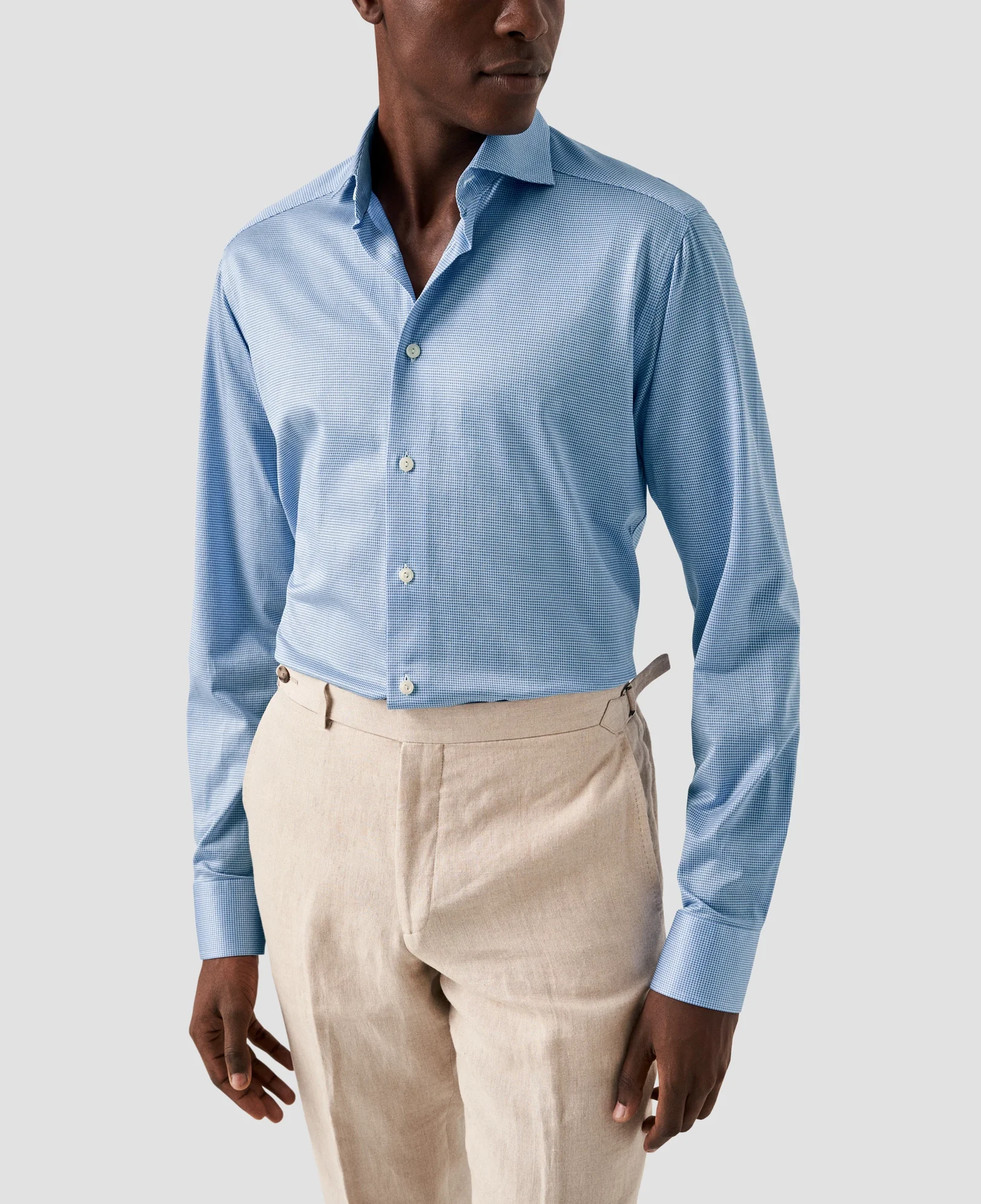 Eton - micro check king knit