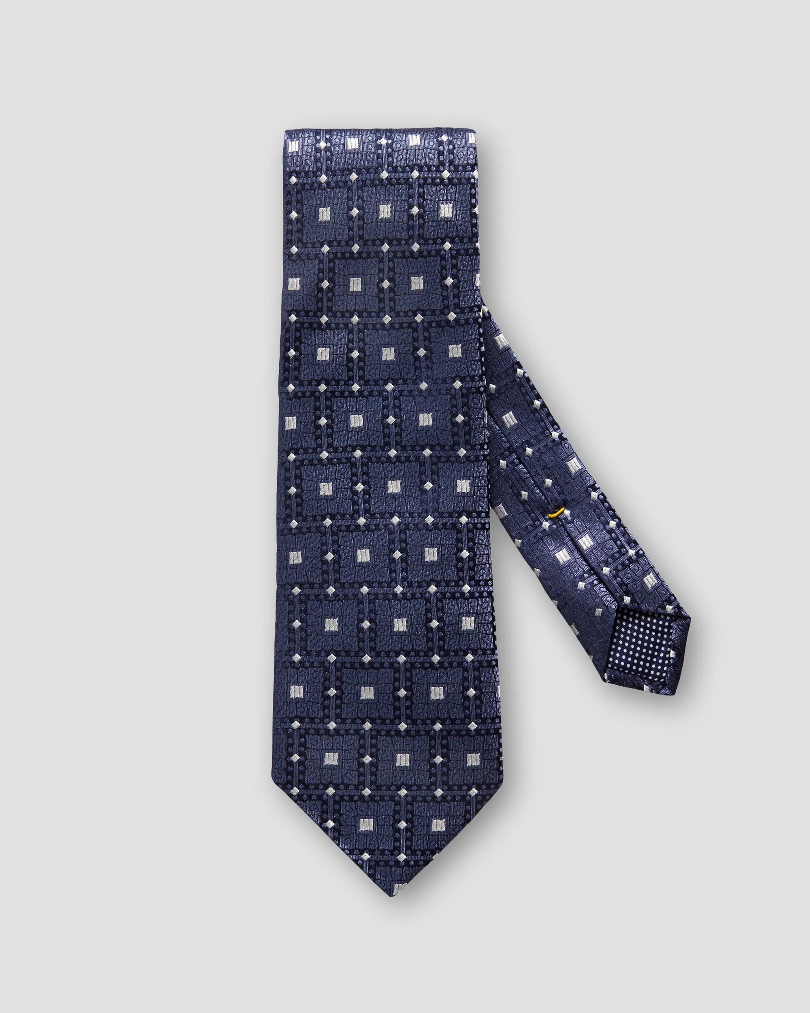Eton - grey blue geometric tie