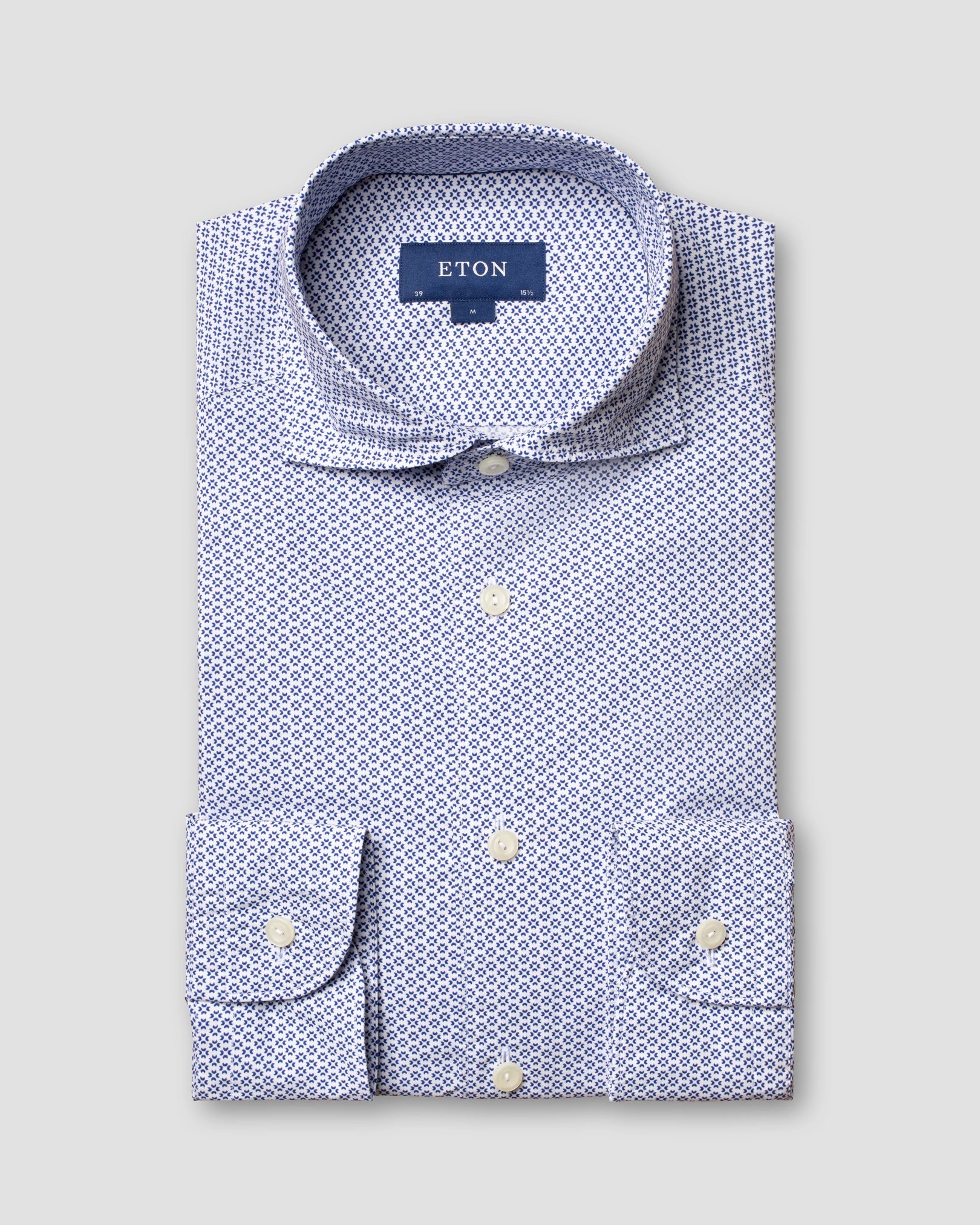 Eton - soft moon flower print shirt