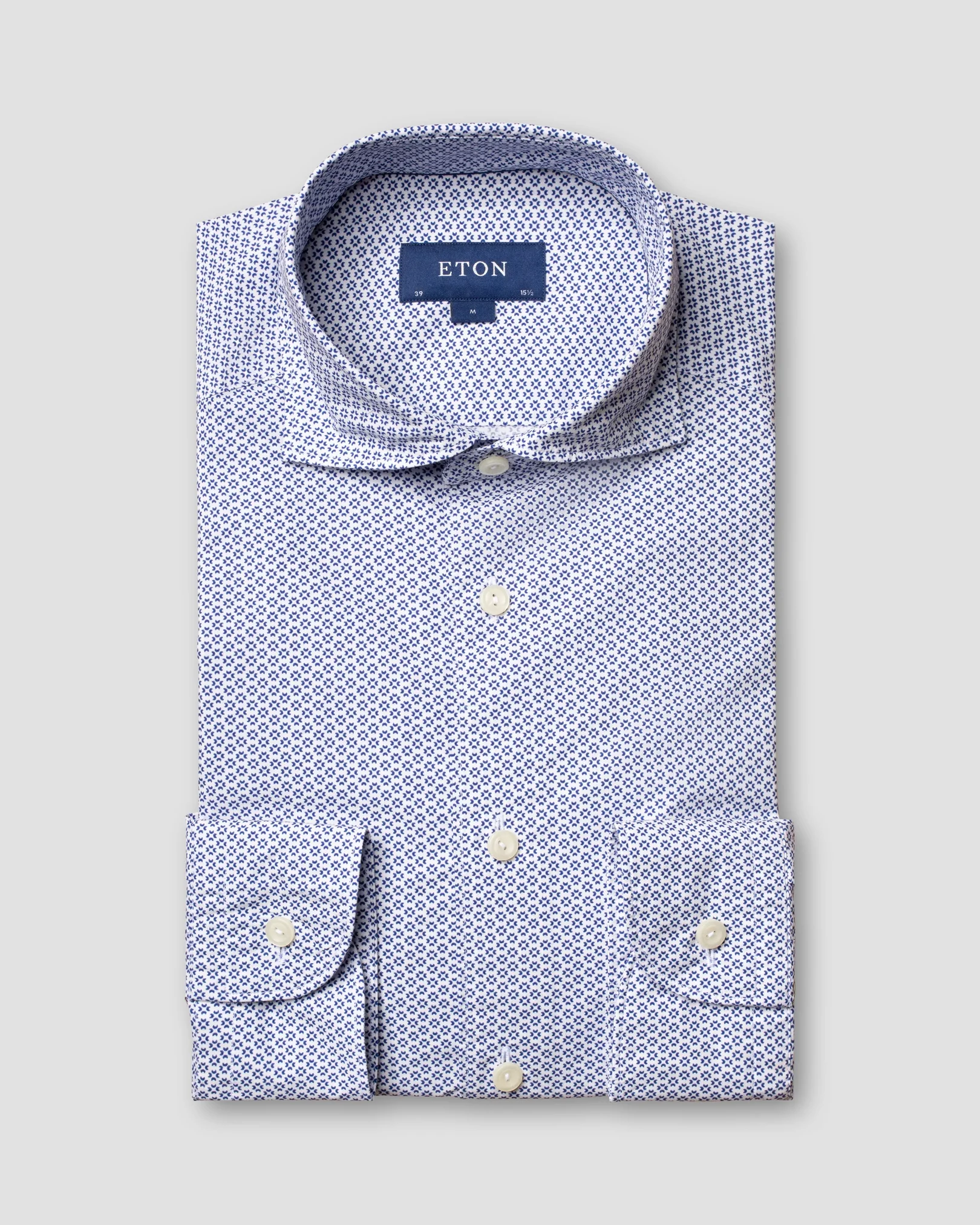 Eton - soft moon flower print shirt