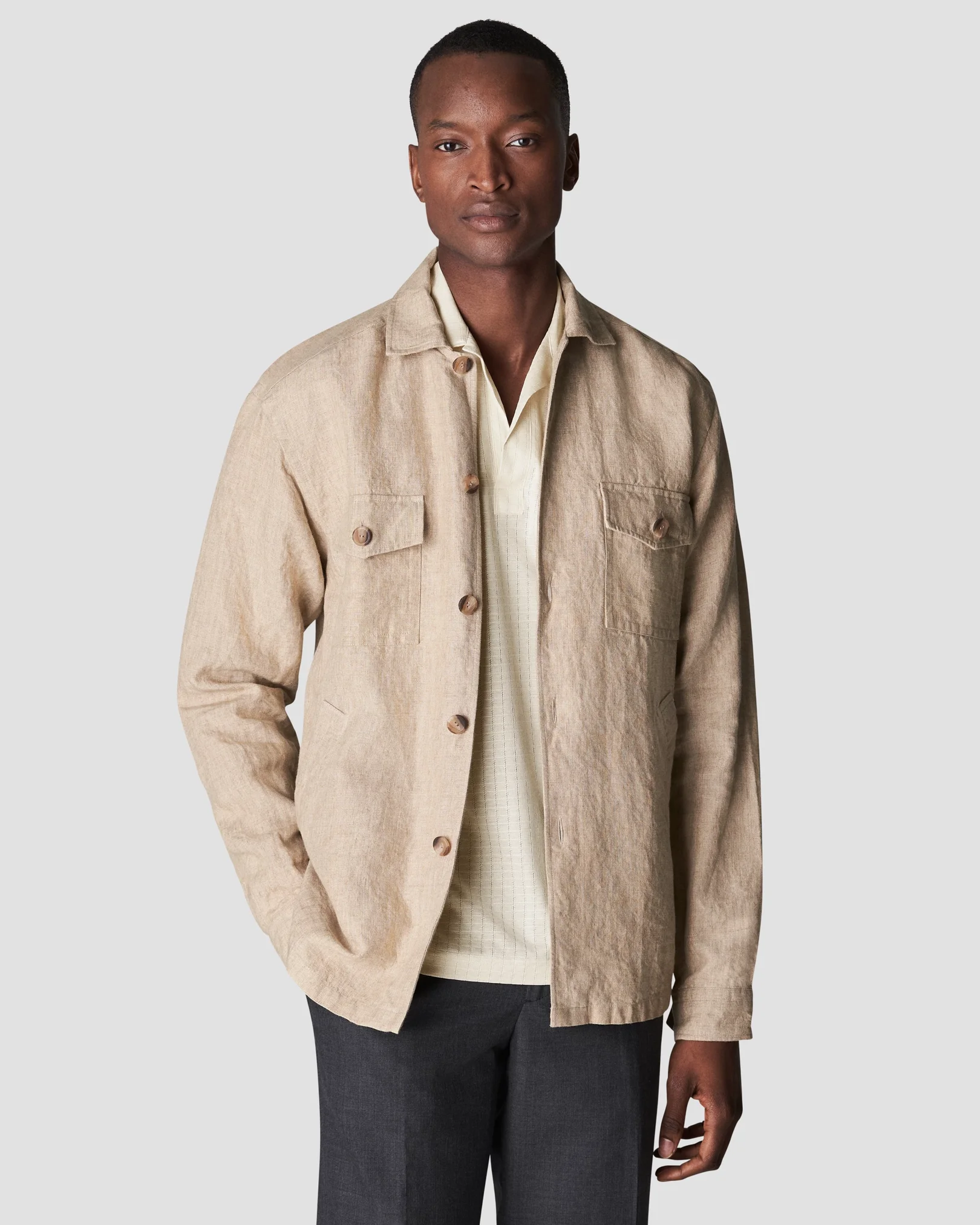 Eton - white jacquard knit