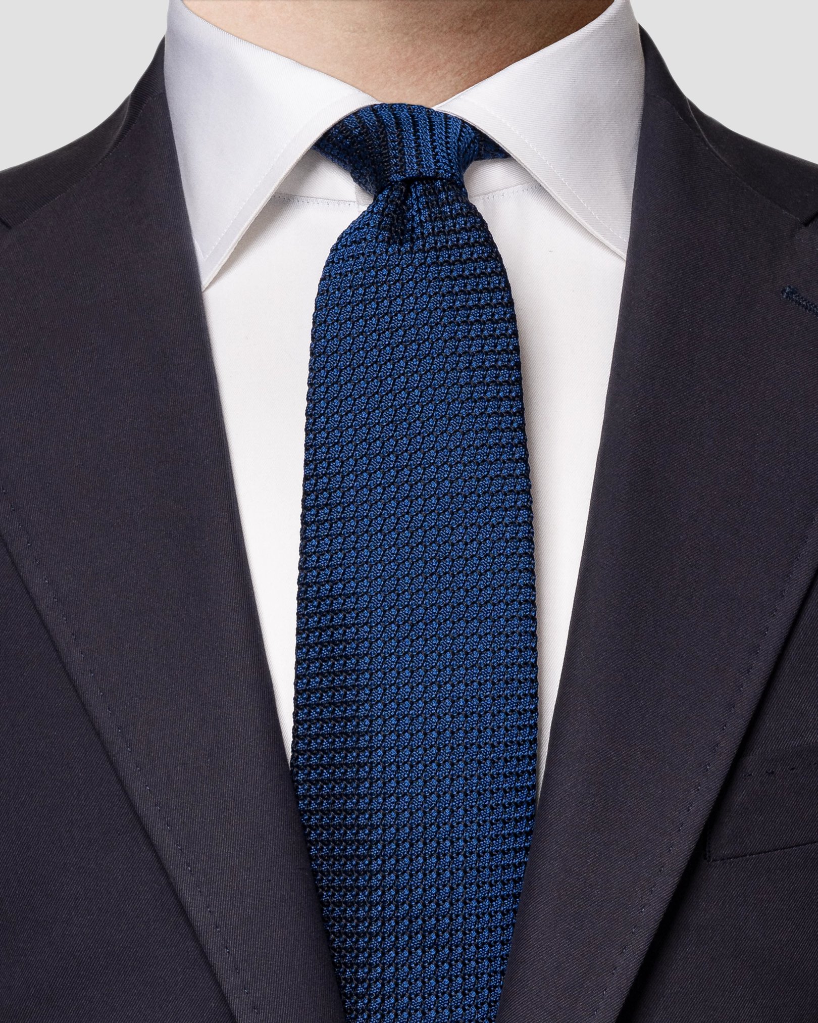 Eton - navy blue solid grenadine