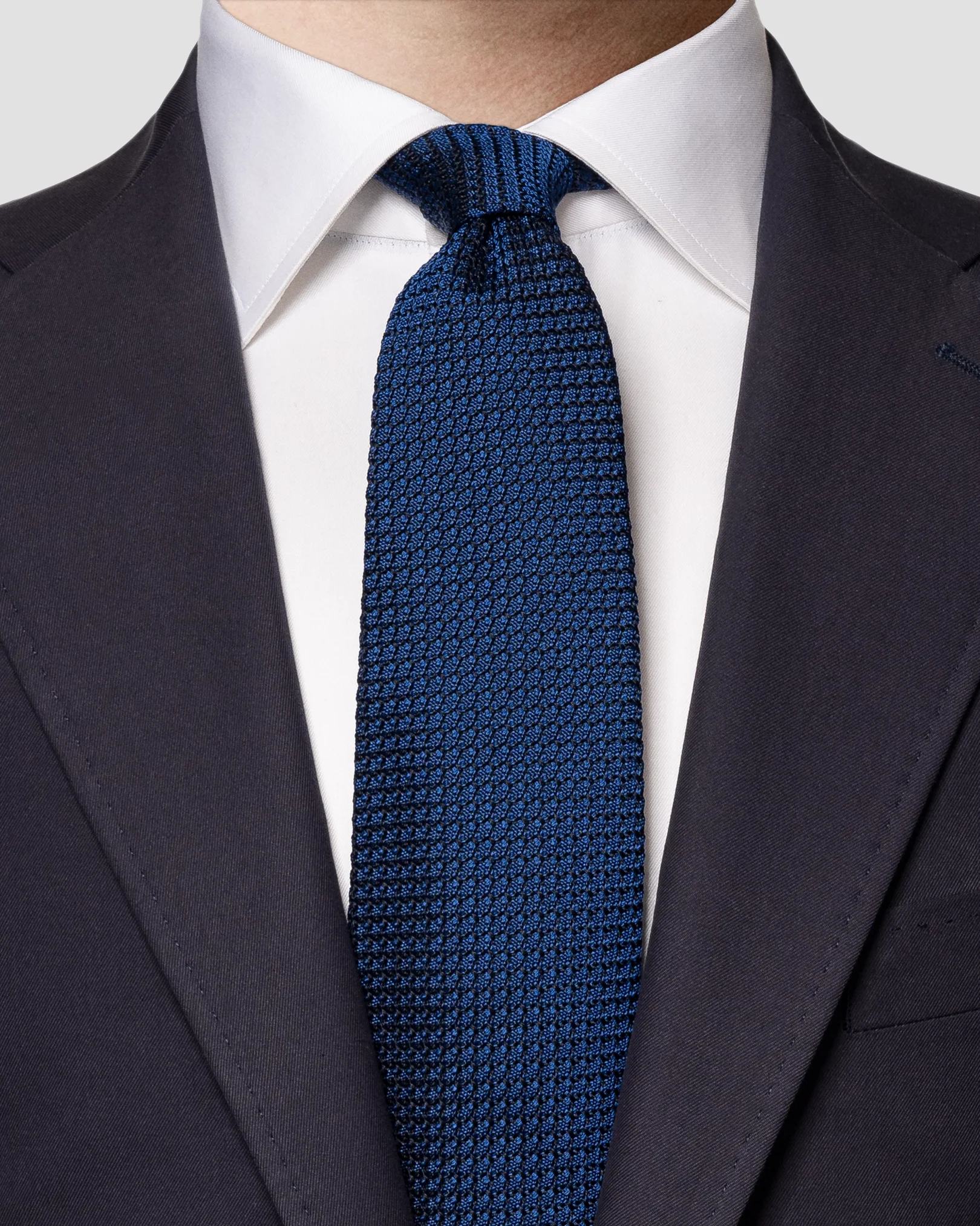 Eton - navy blue solid grenadine