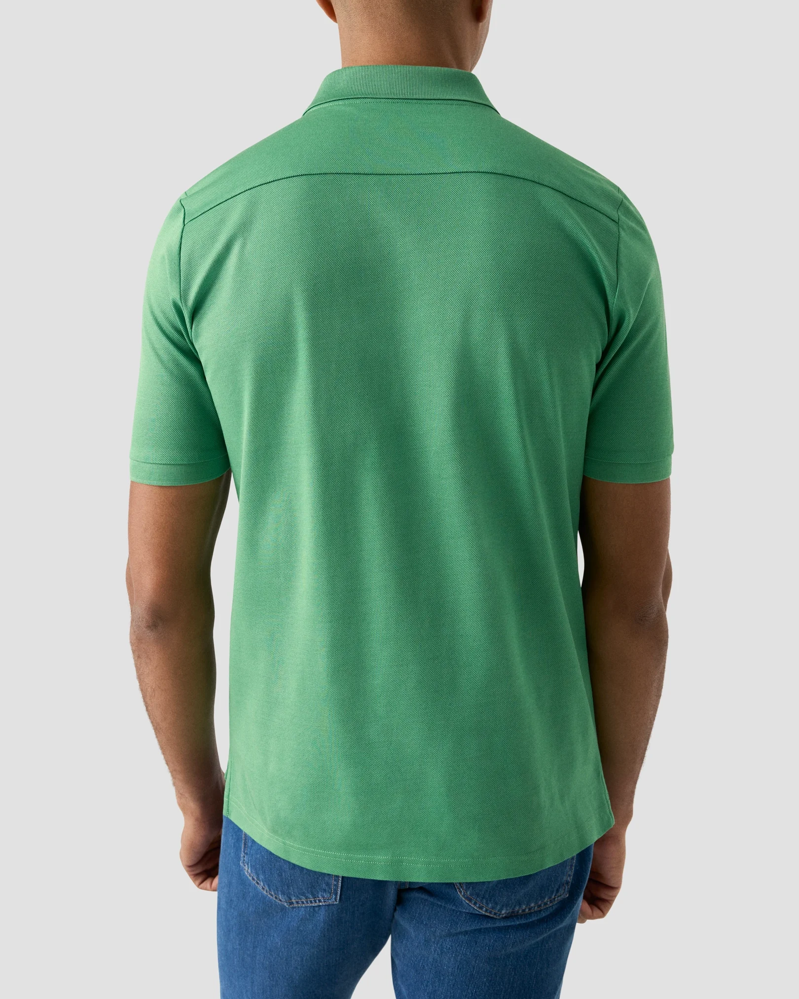 Eton - mid green filo di scozia solid pique