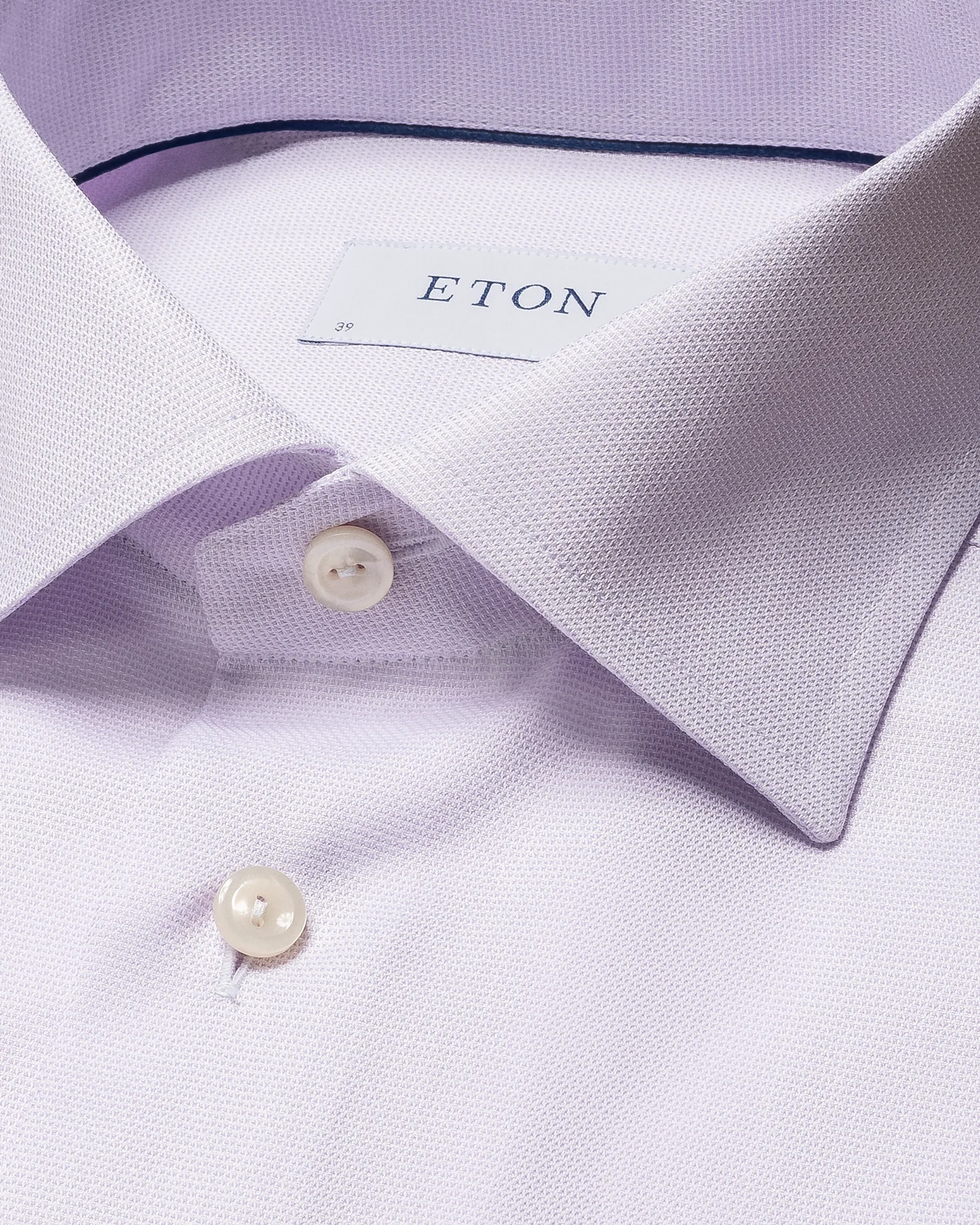 Eton - light purple signature twill cut away collar single cuff slim fit