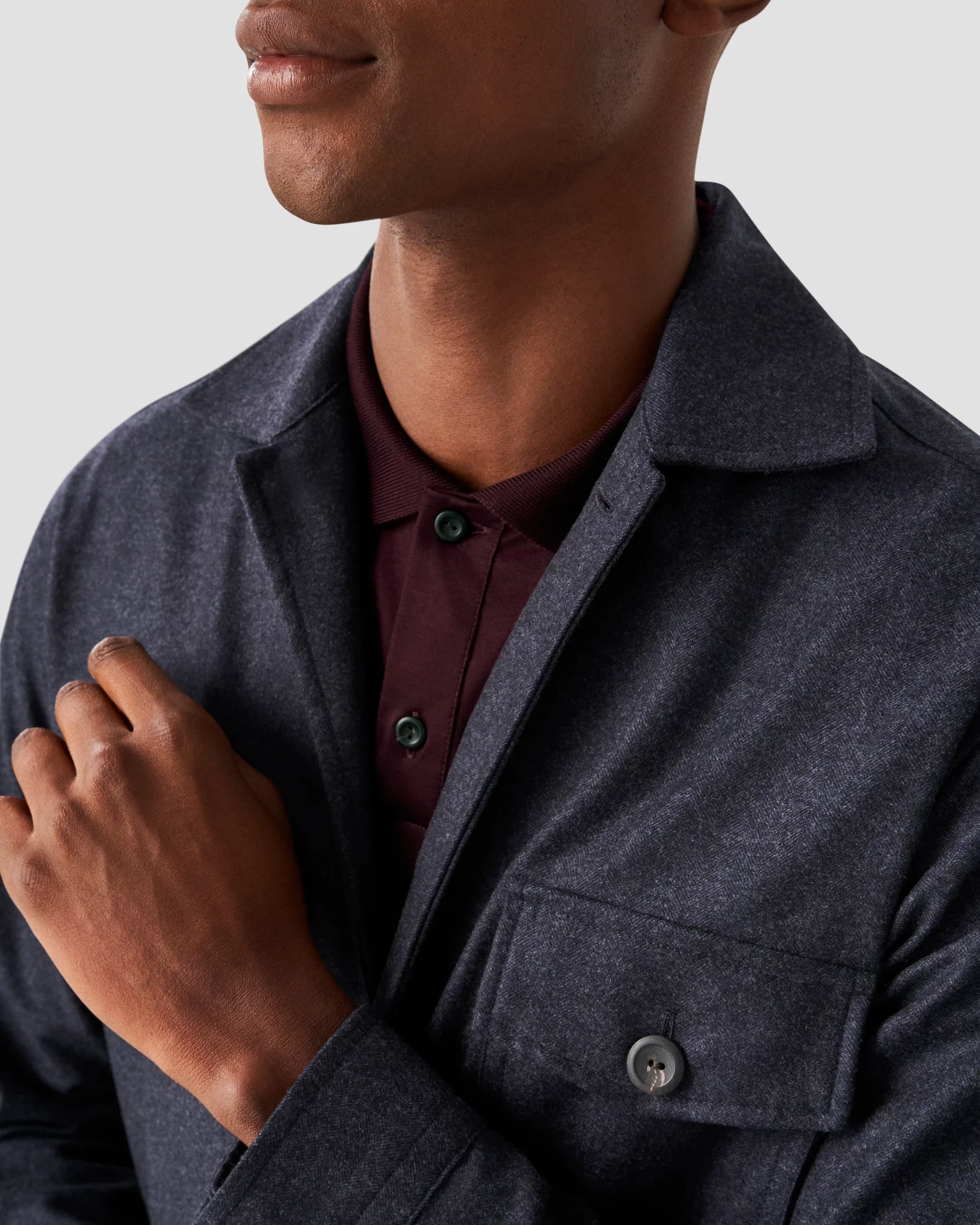 Eton - dark purple knitted jersey long sleeve
