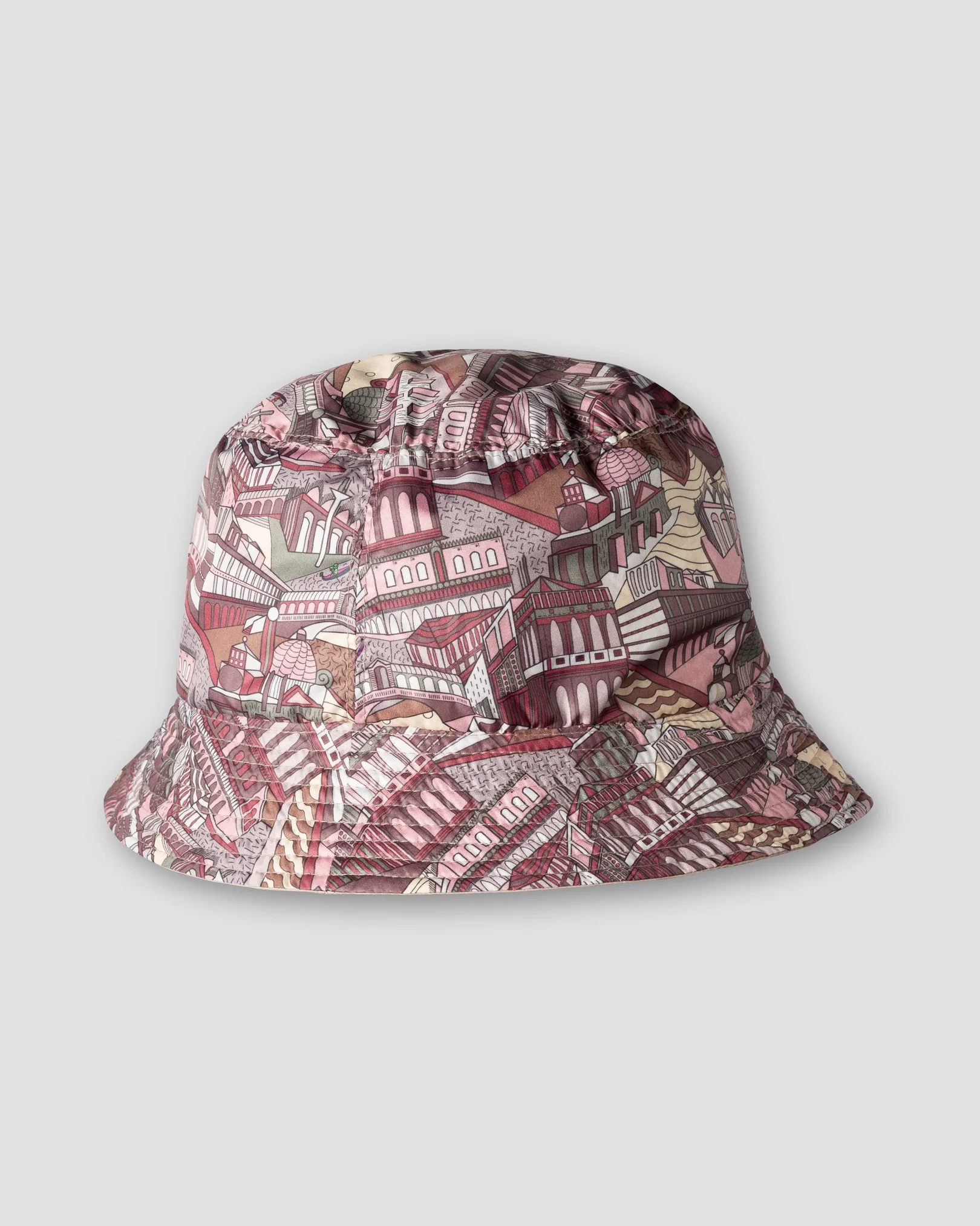 Eton - beige city print reversible bucket hat