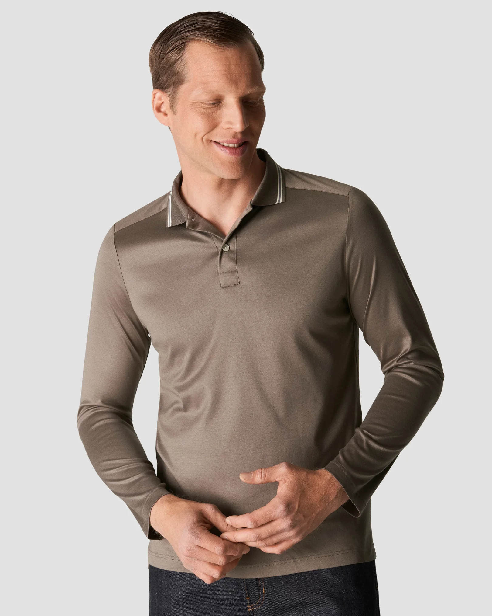 Eton - light grey jersey knitted