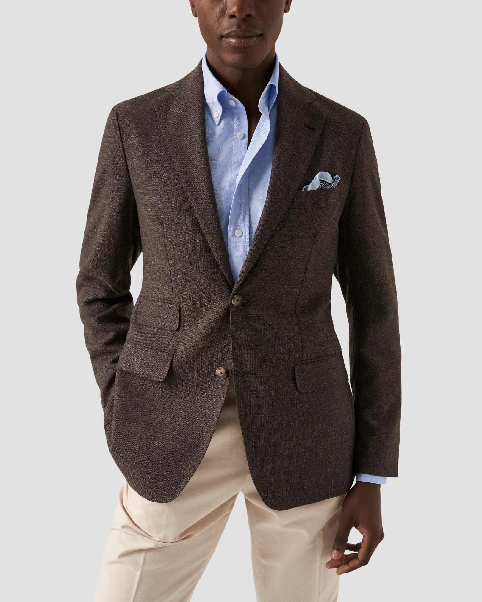 Eton - lightblue royal oxford shirt soft