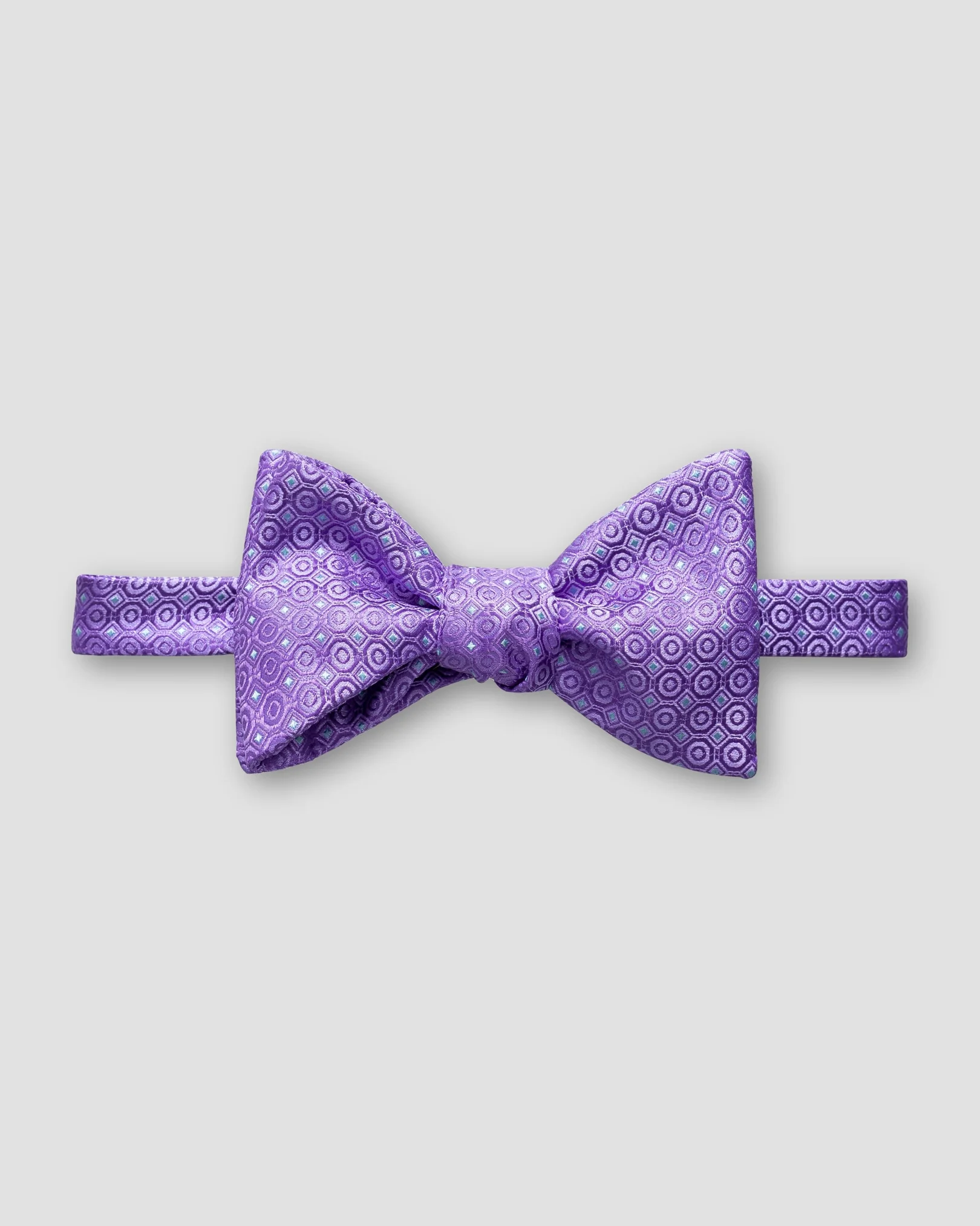 Eton - purple dotted bow tie self tied