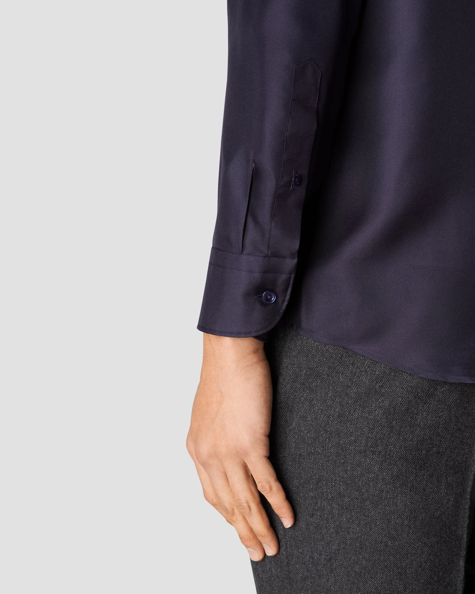 Eton - dark blue silk shirt