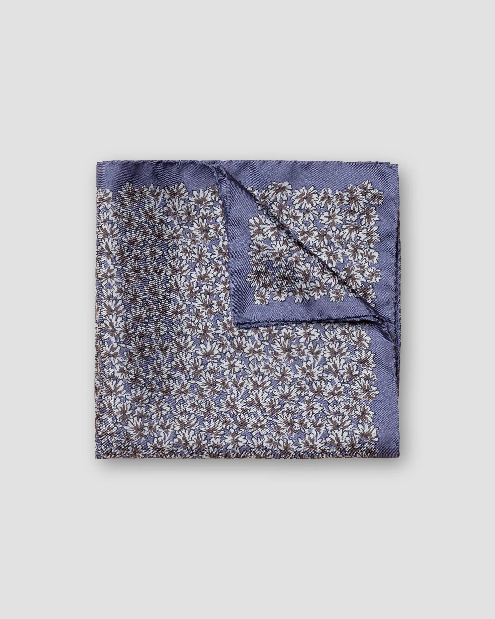 Eton - mid blue floral silk pqs