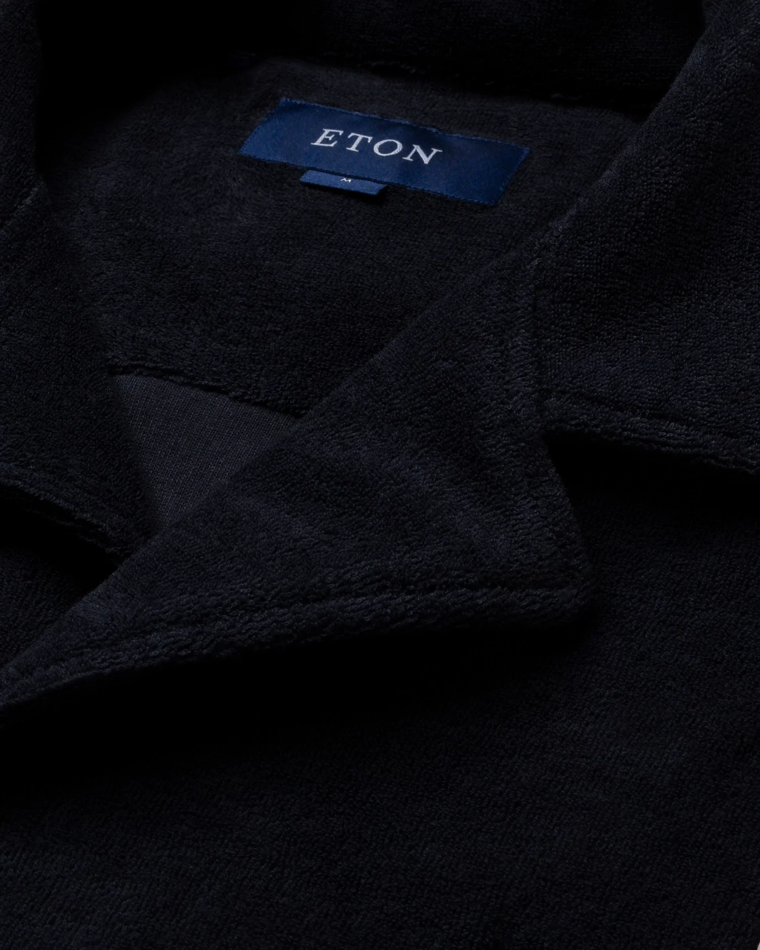 Eton - dark blue terry resort shirt