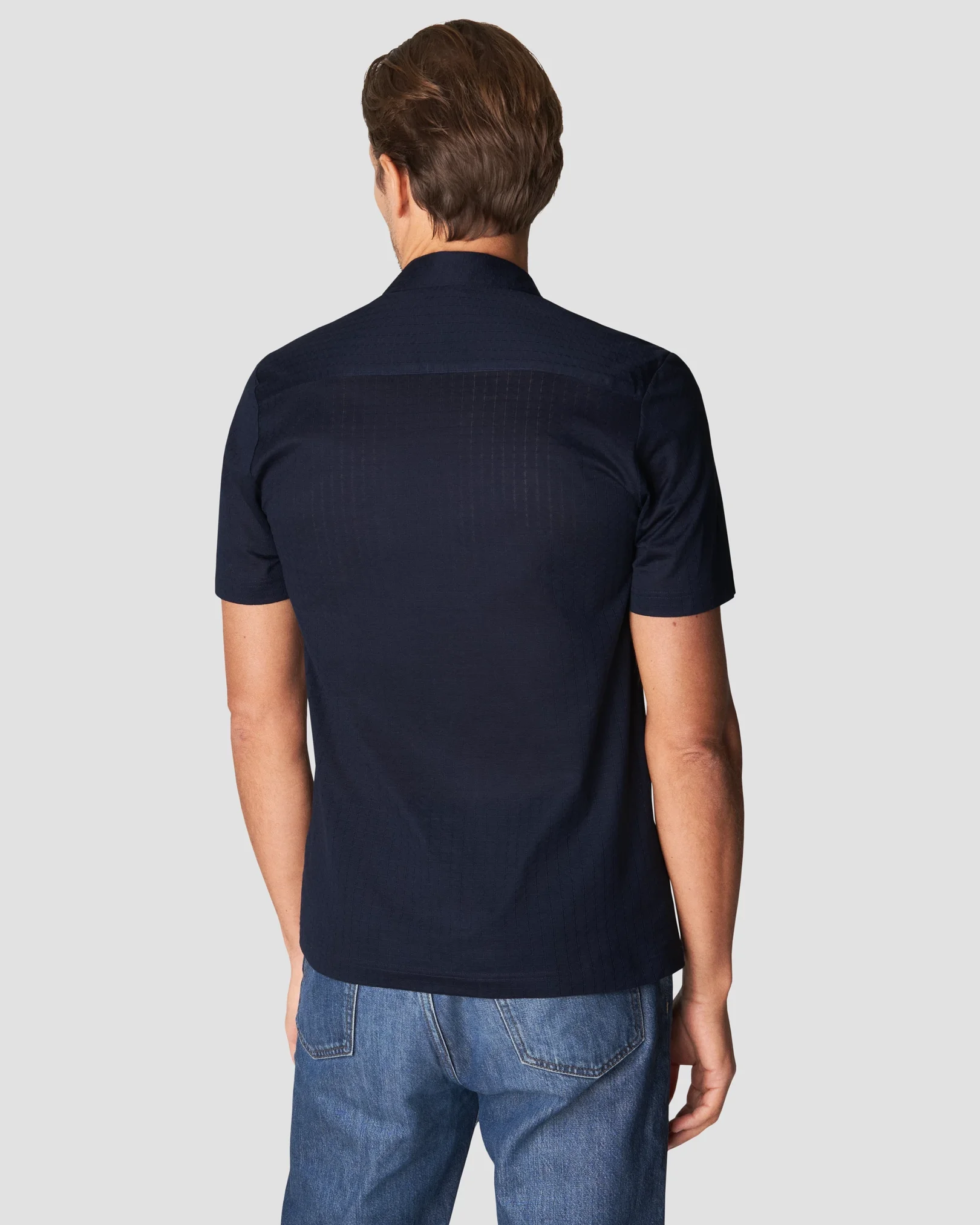 Eton - black jacquard short sleeve