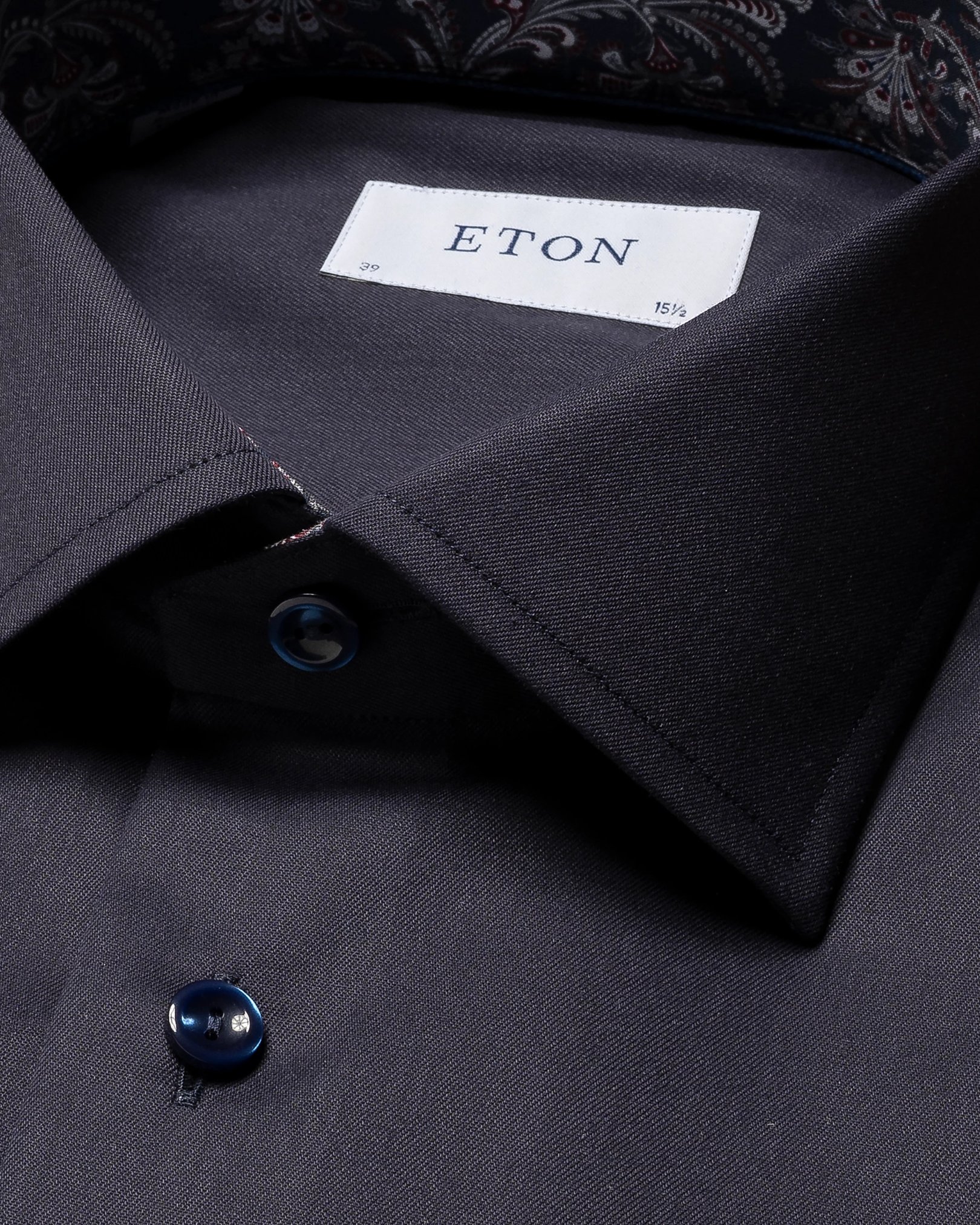 Eton - contract navy signature twill shirt