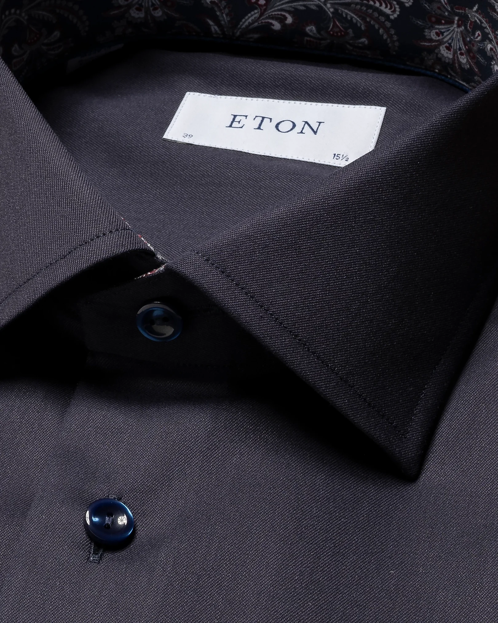 Eton - contract navy signature twill shirt