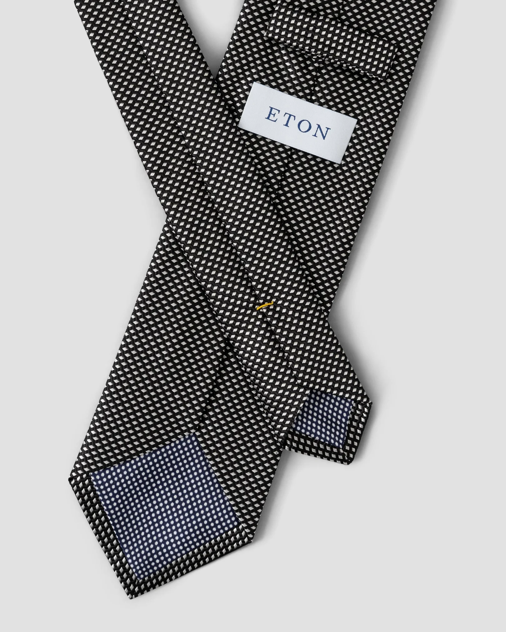 Eton - Schwarze Krawatte mit geometrischem Muster