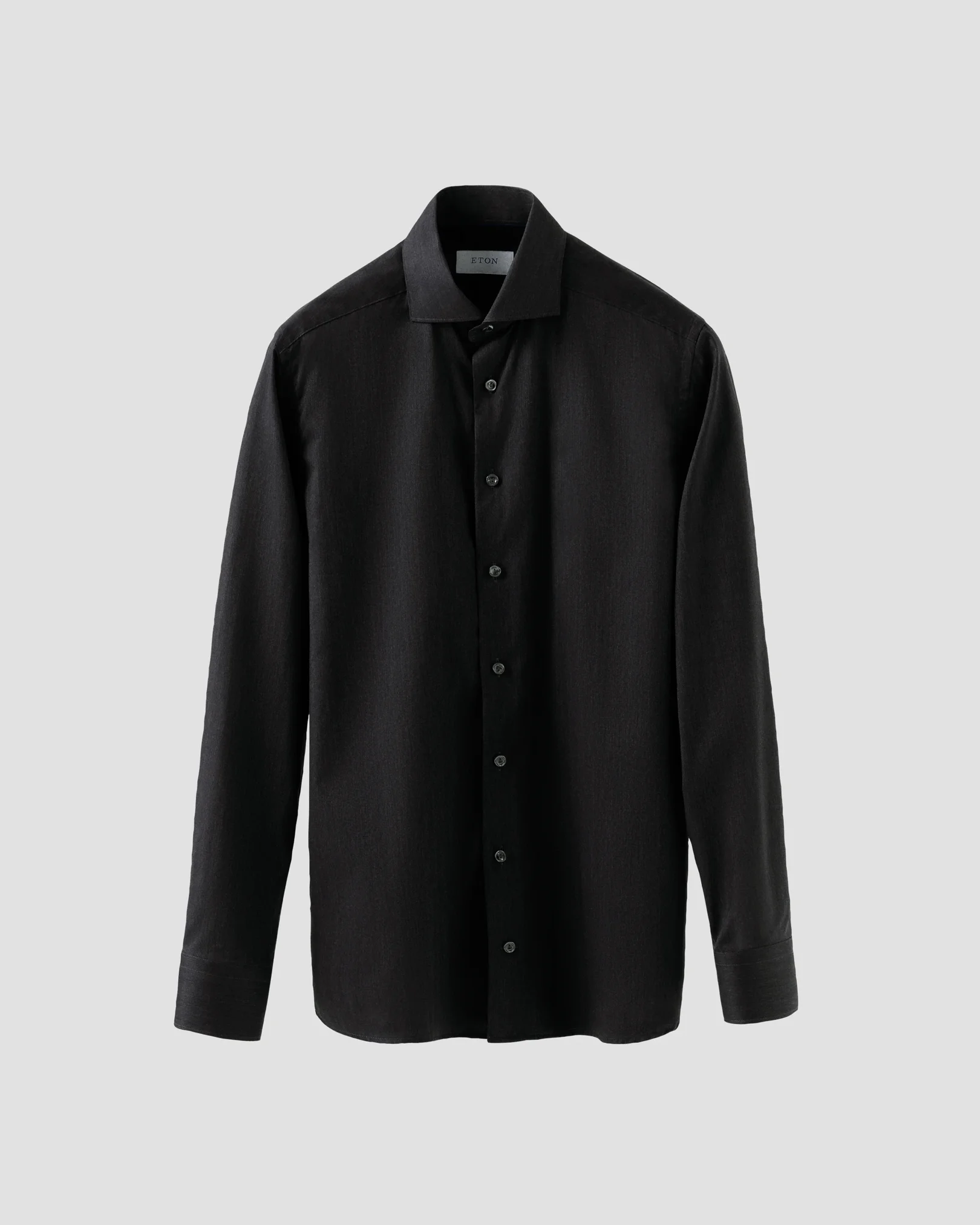 Eton - dark grey flanell widespread collar