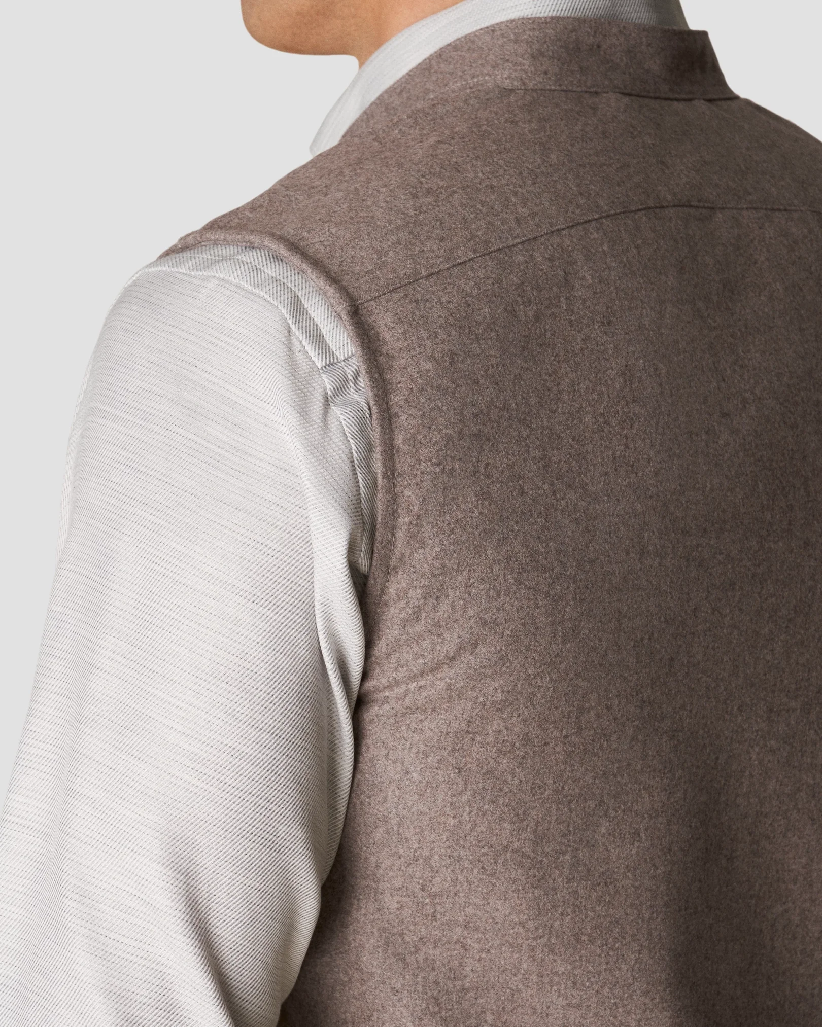 Eton - beige twill wool vest