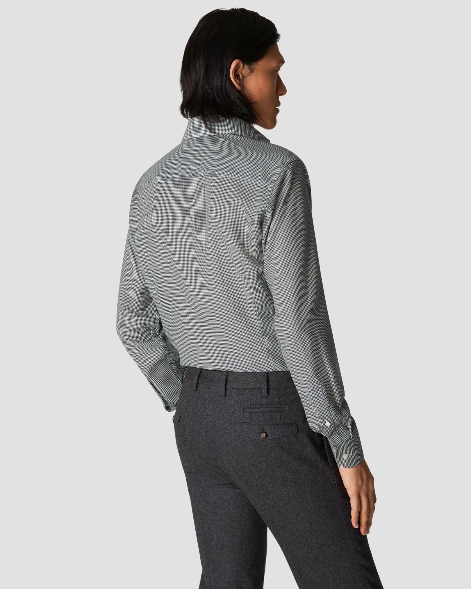Eton - mid blue twill wide spread