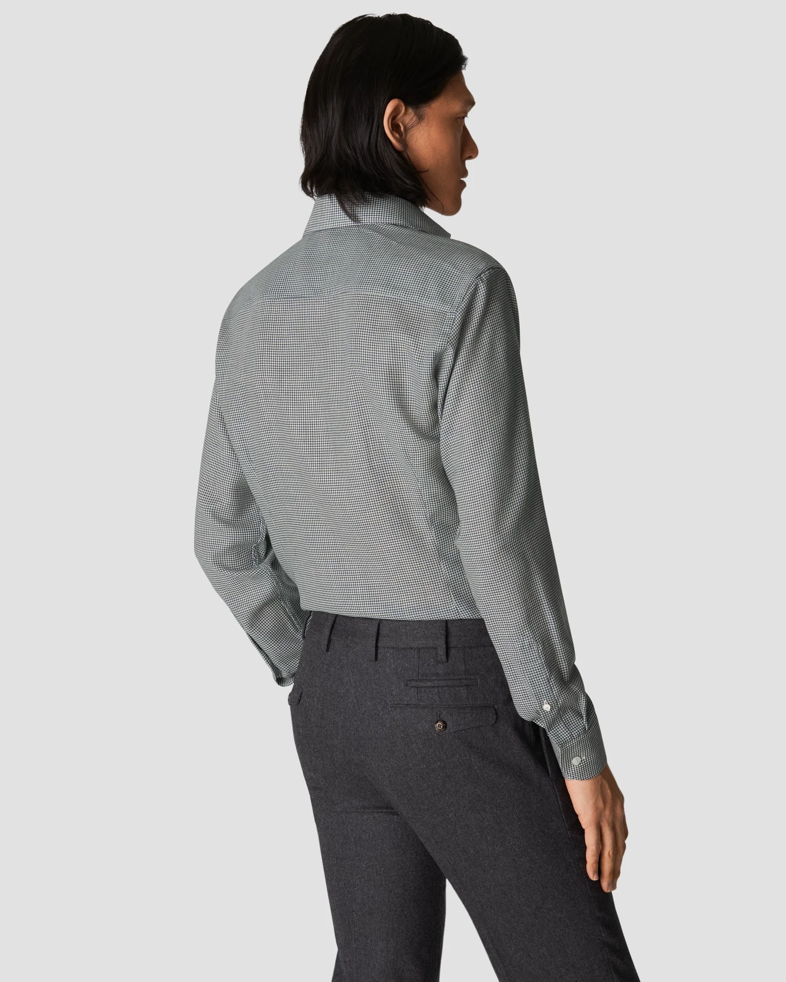 Eton - mid blue twill wide spread