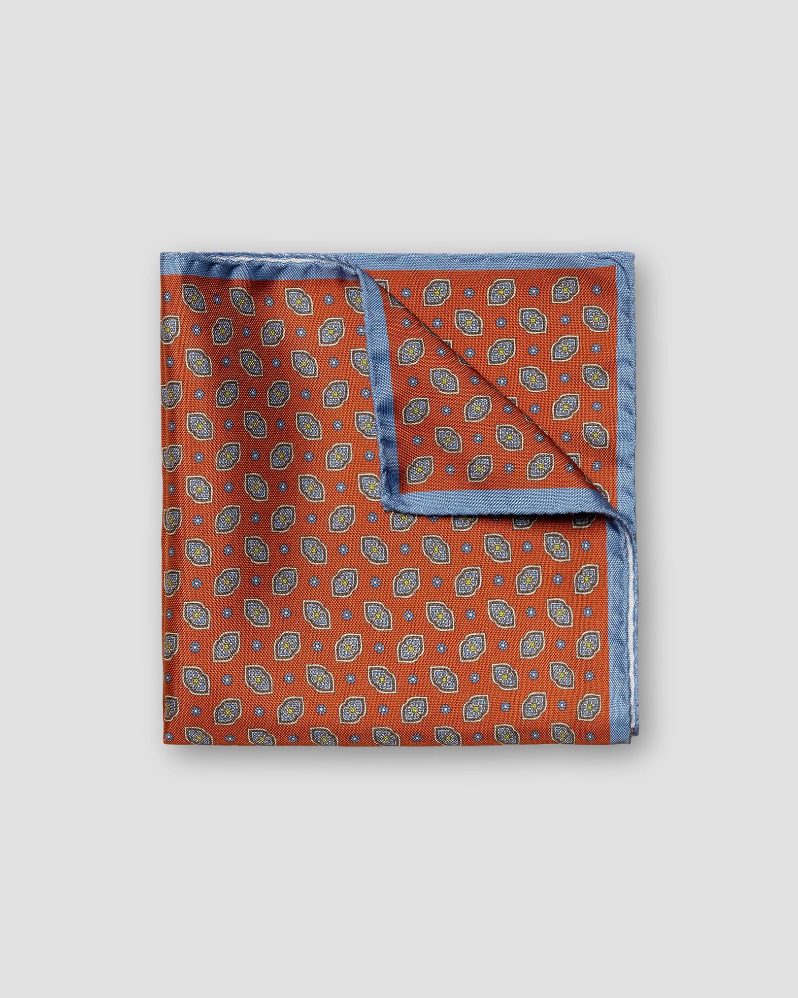 Eton - dark brown geometric printed pocket square