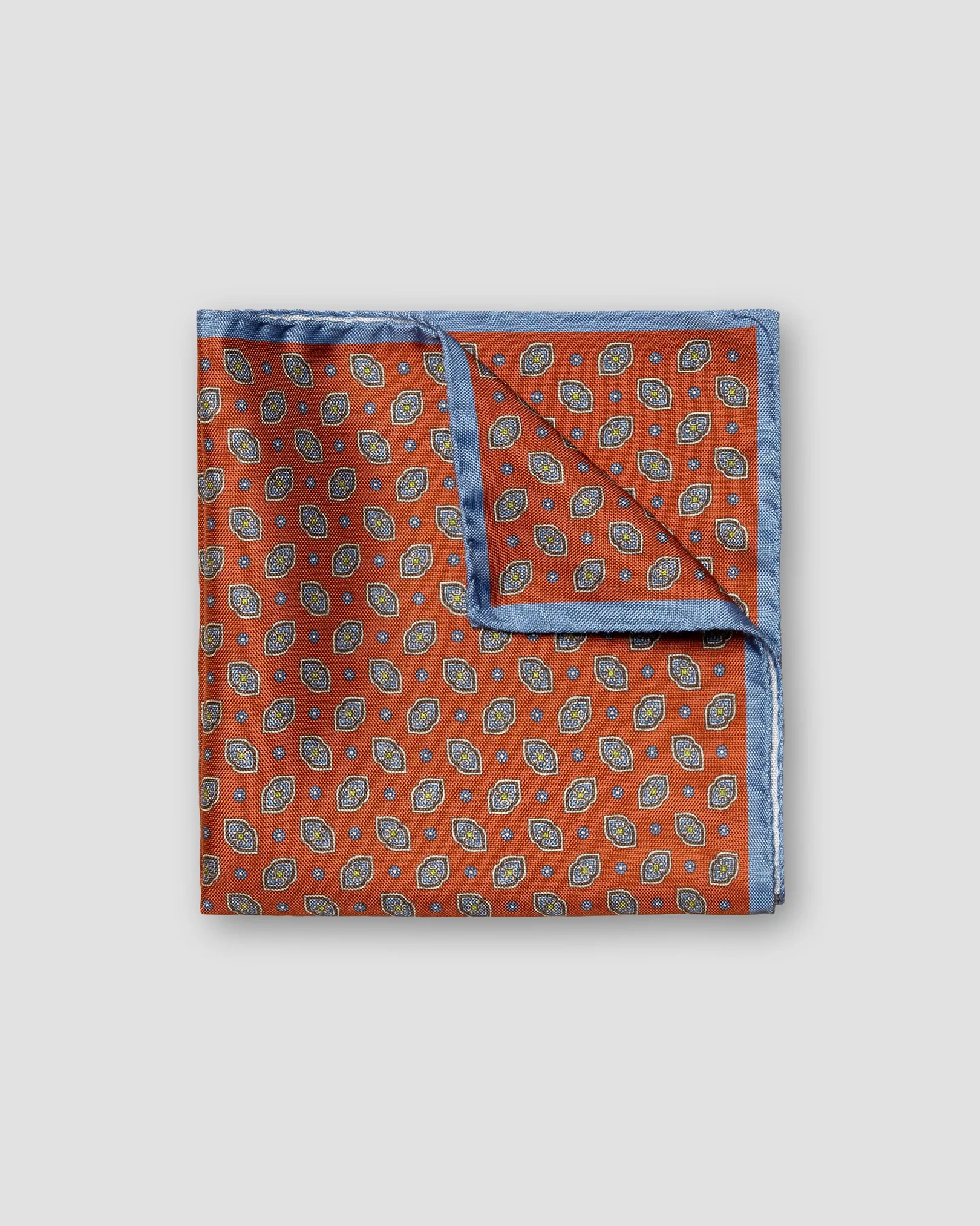 Eton - dark brown geometric printed pocket square
