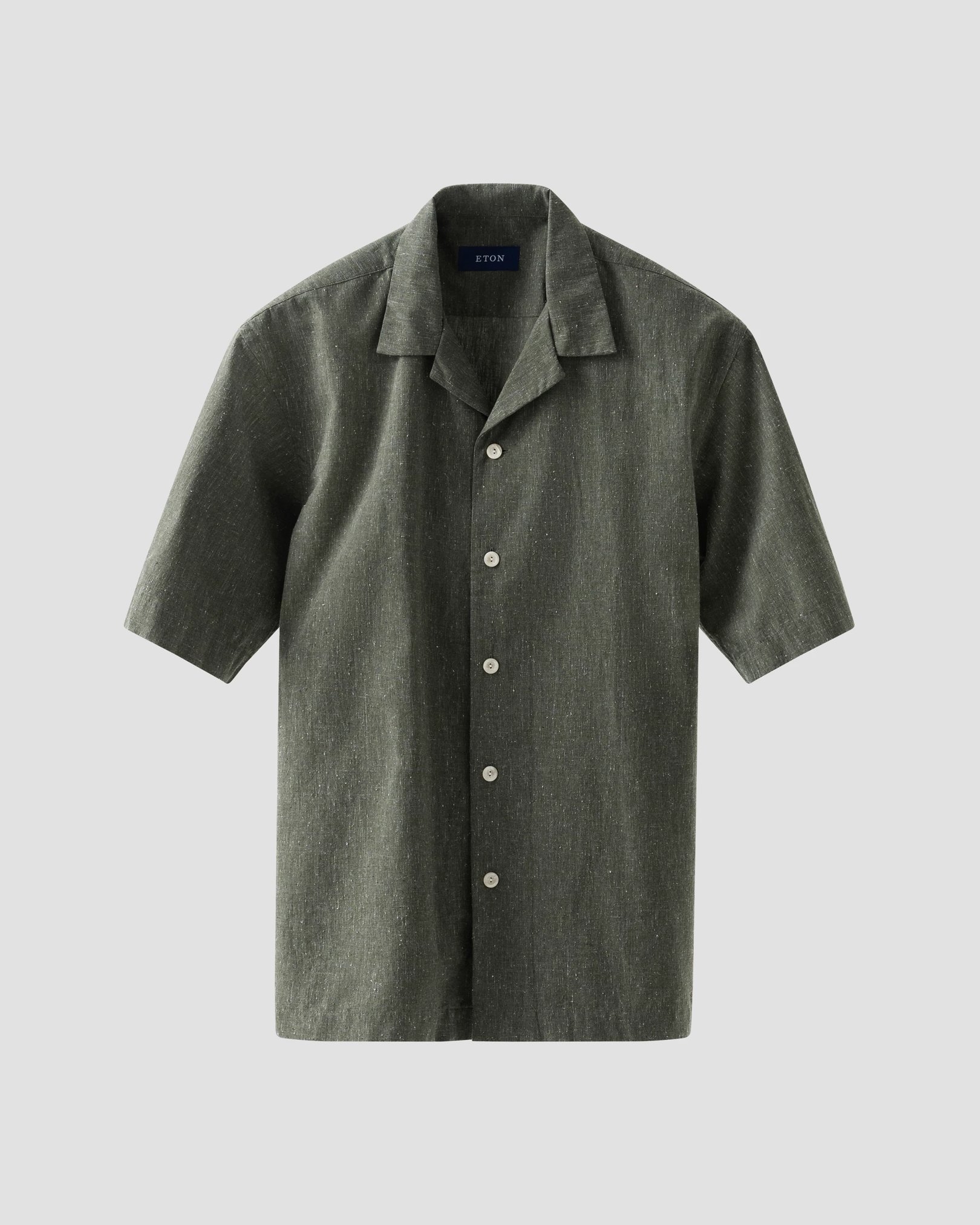 Eton - Dark green Recycled Cotton Resort Shirt