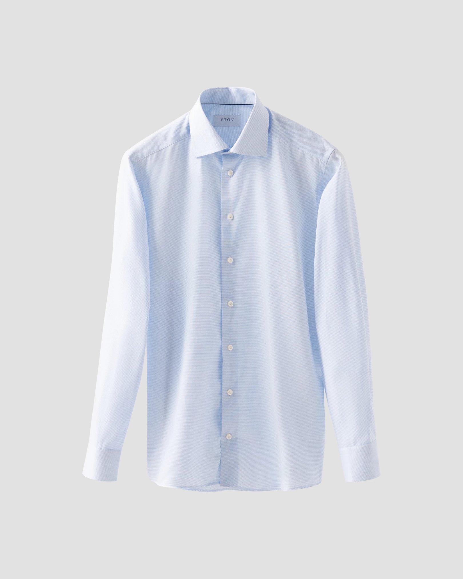 Eton - light blue solid twill shirt