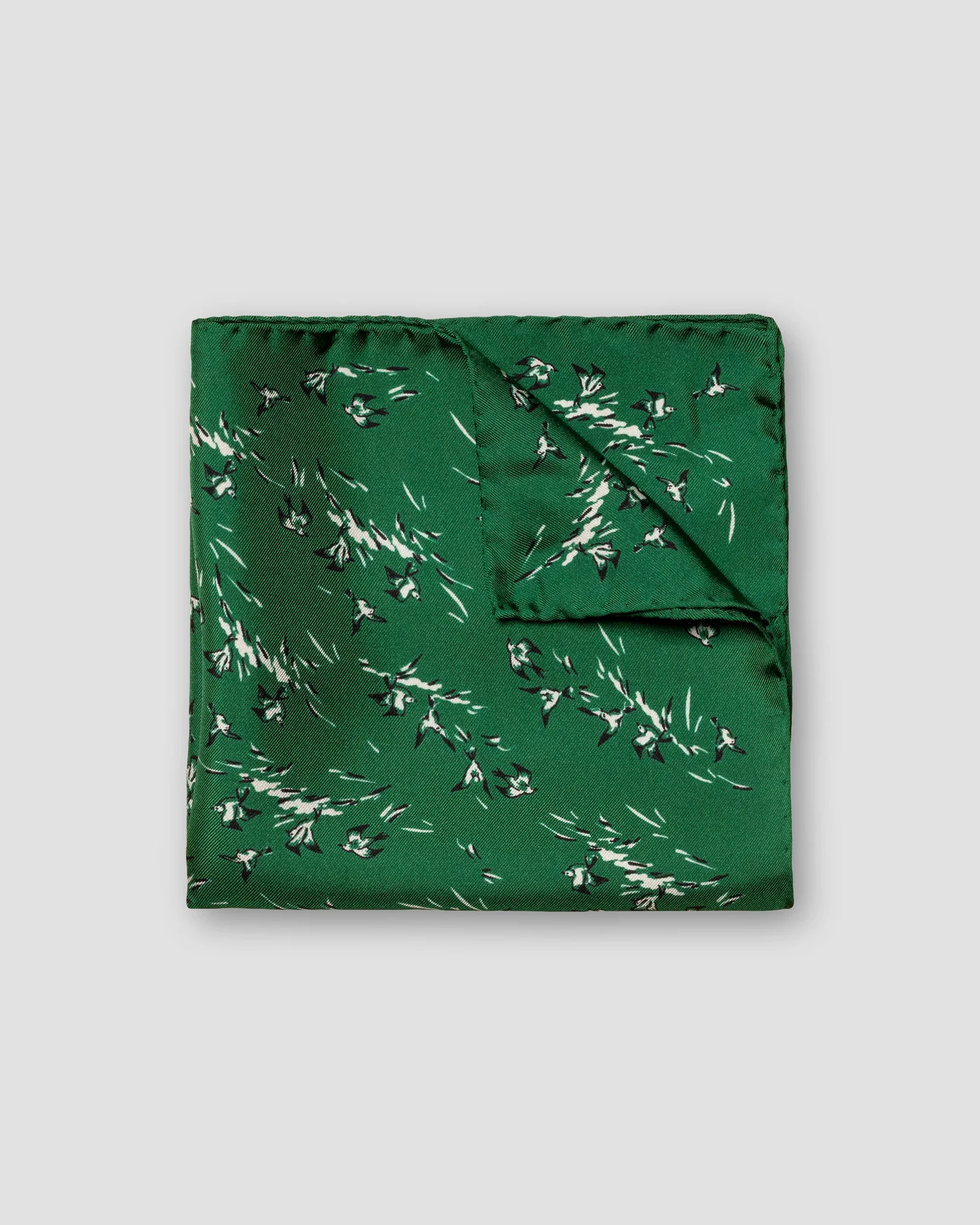 Eton - Green Silk Pocket Square