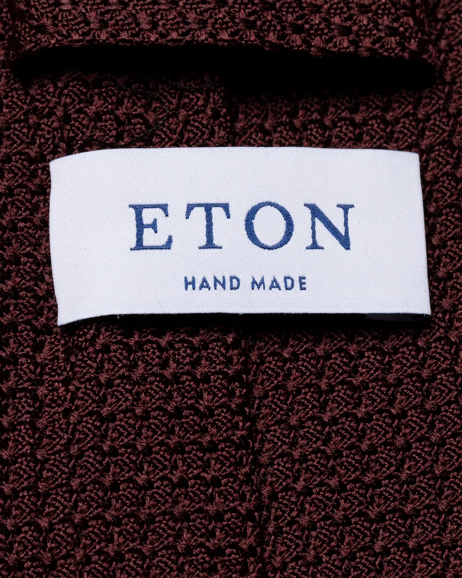 Eton - burgundy grenadine tie solid