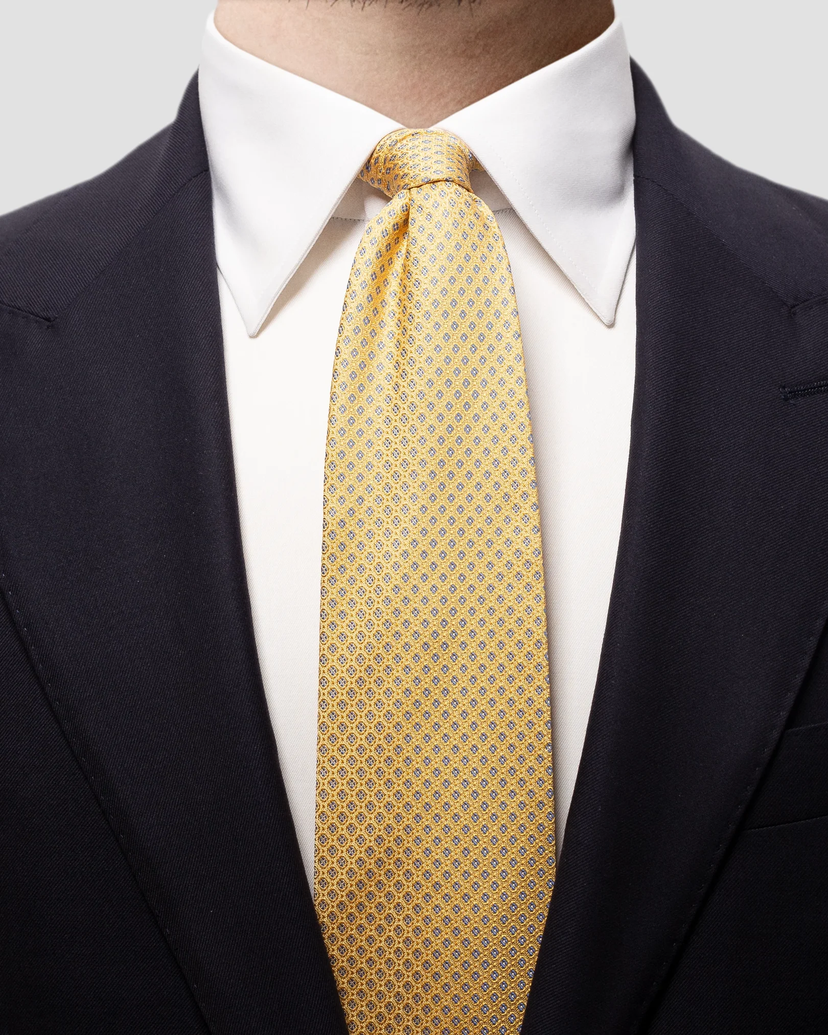 Eton - yellow dots silk tie