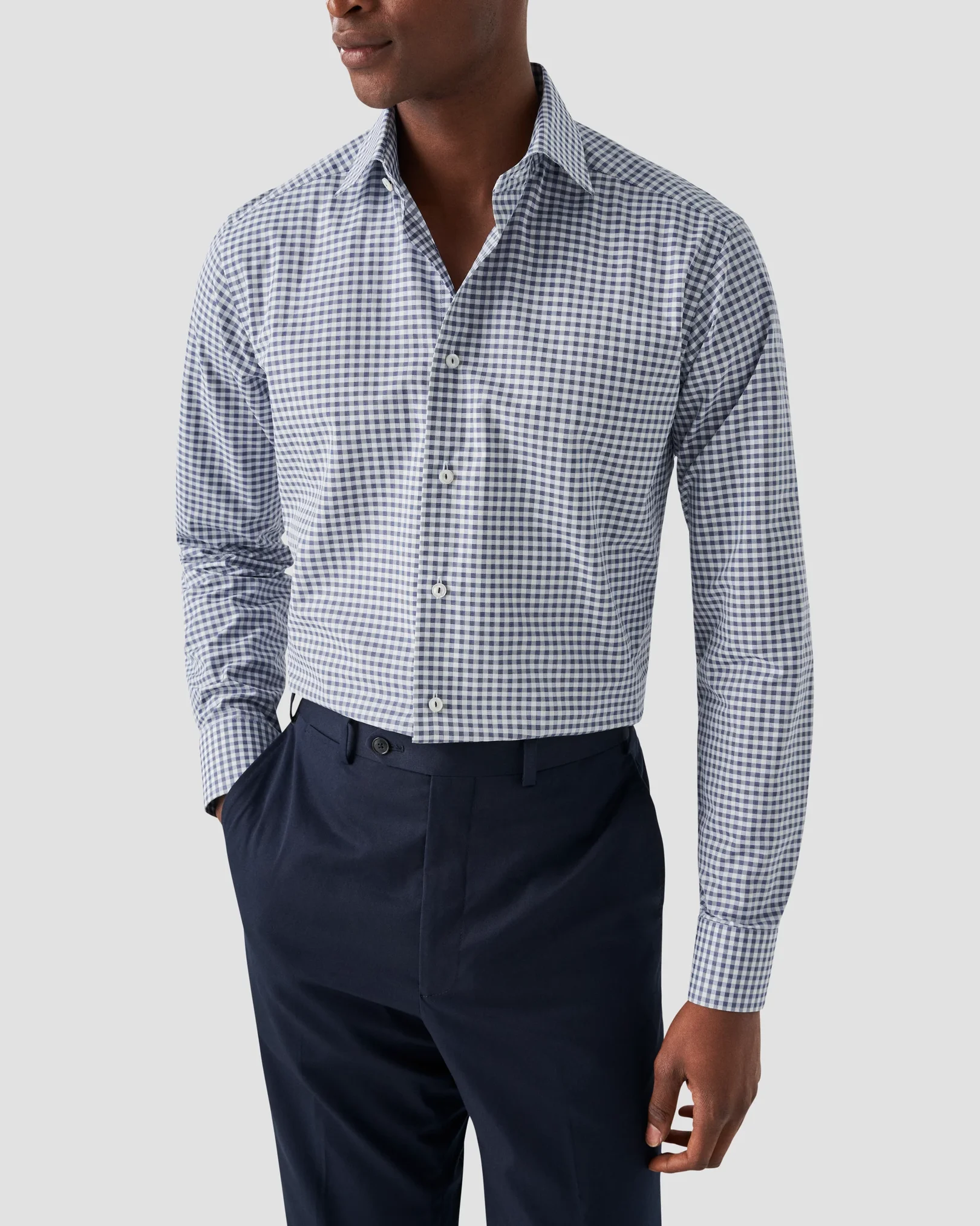 Eton - navy blue elevated piquet