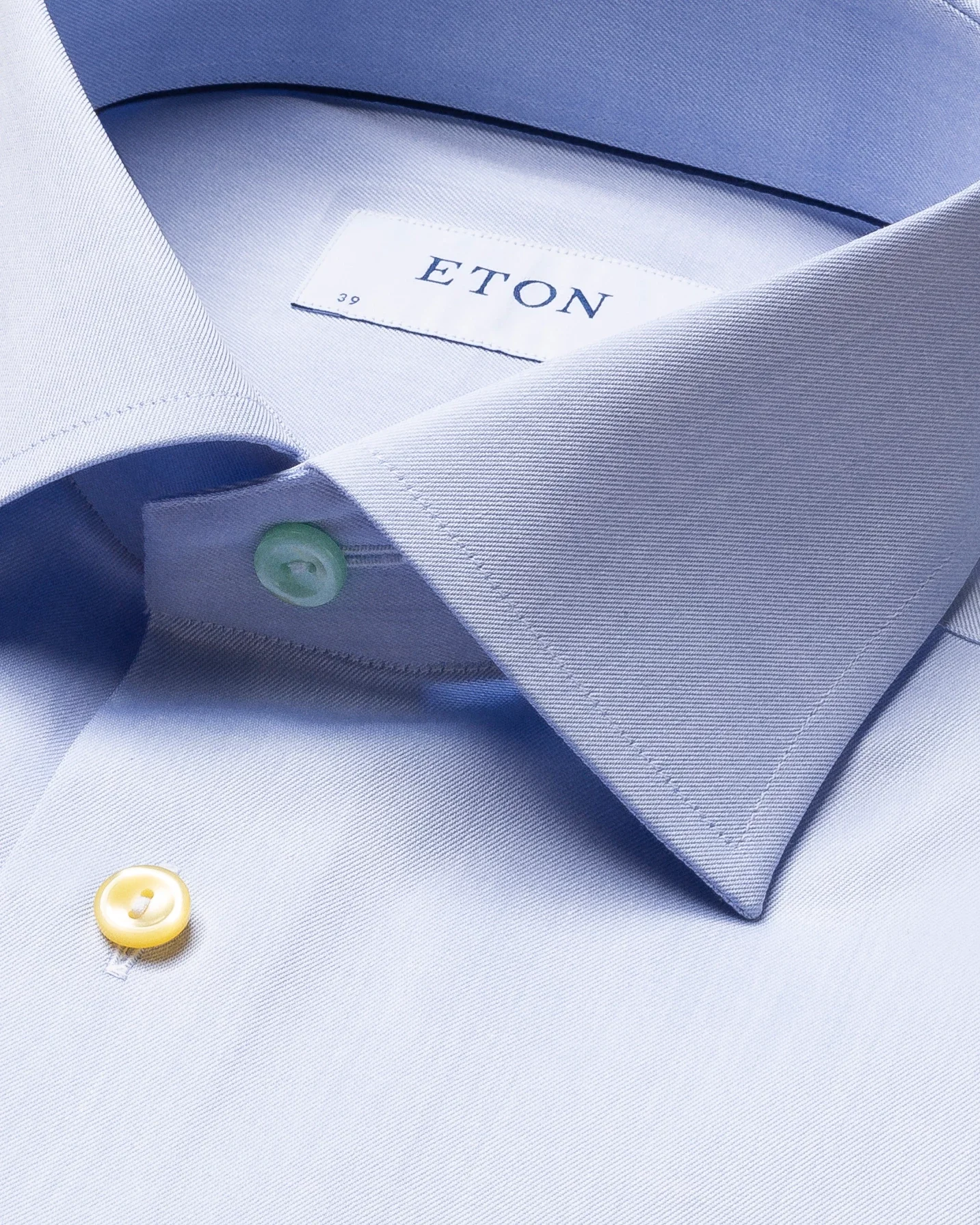 Eton - light blue signature twill cut away single contemporary