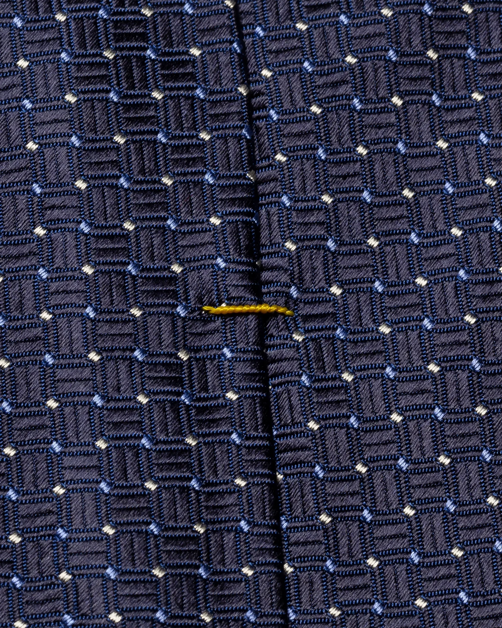 Eton - dark blue geometric silk tie