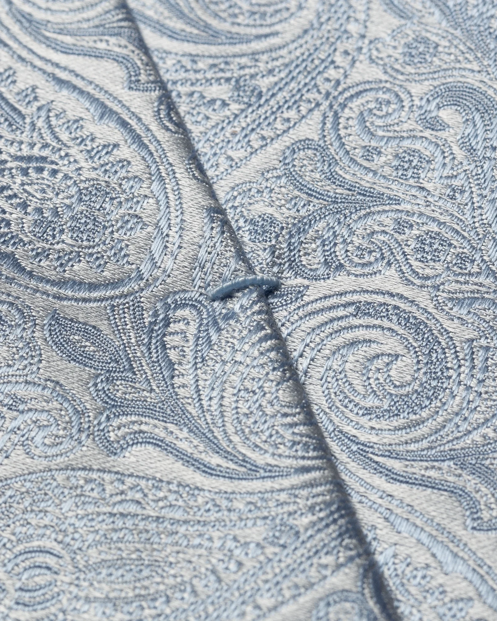 Eton - mid blue paisley silk wedding tie
