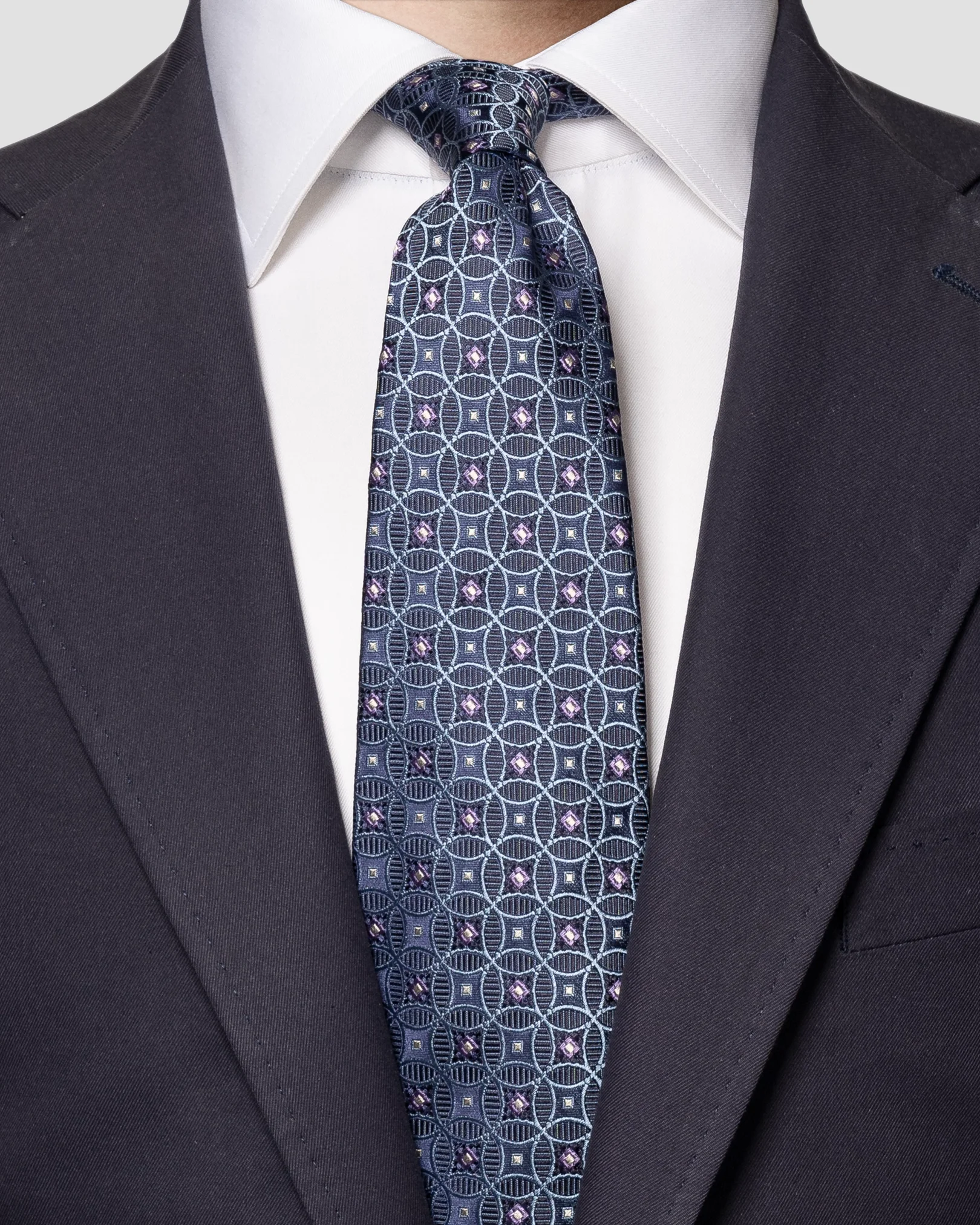 Eton - navy blue silktie