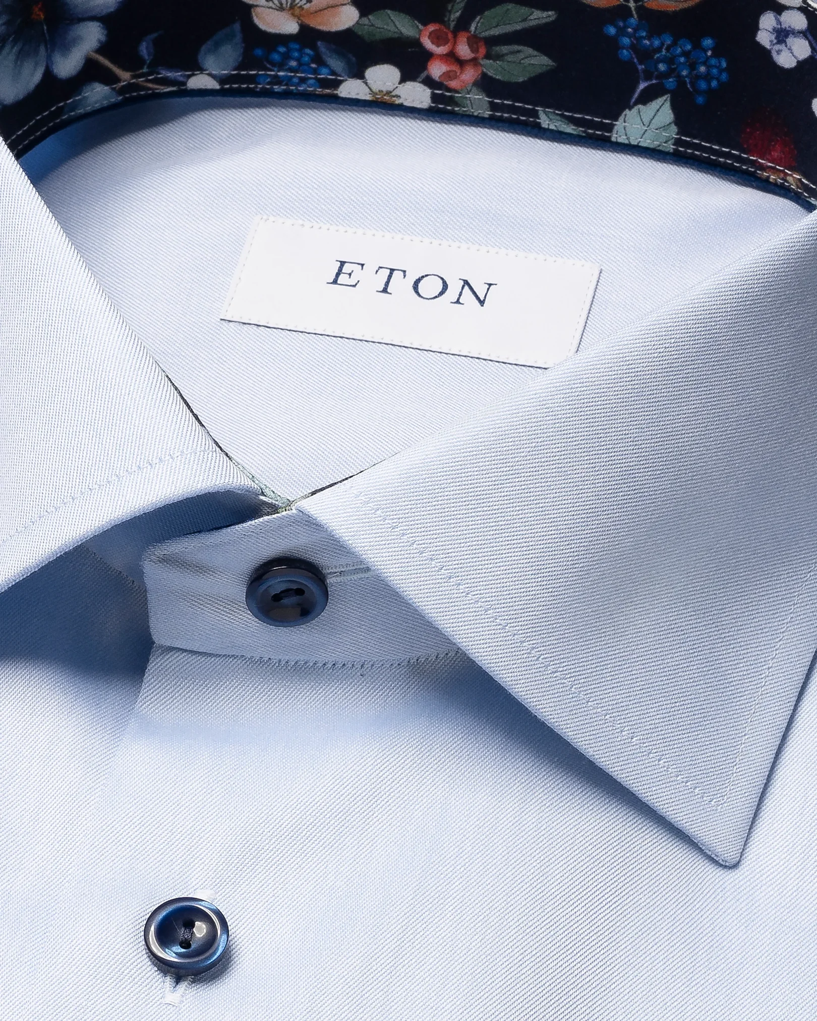 Eton - light blue single cuff shirt
